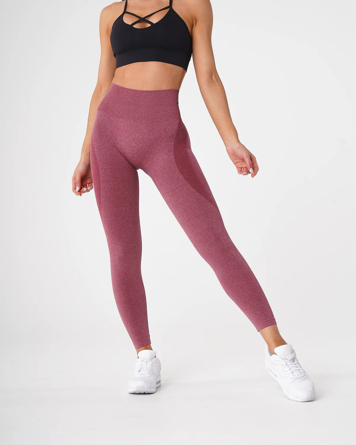 Maroon Contour Seamless Leggings - Image 3
