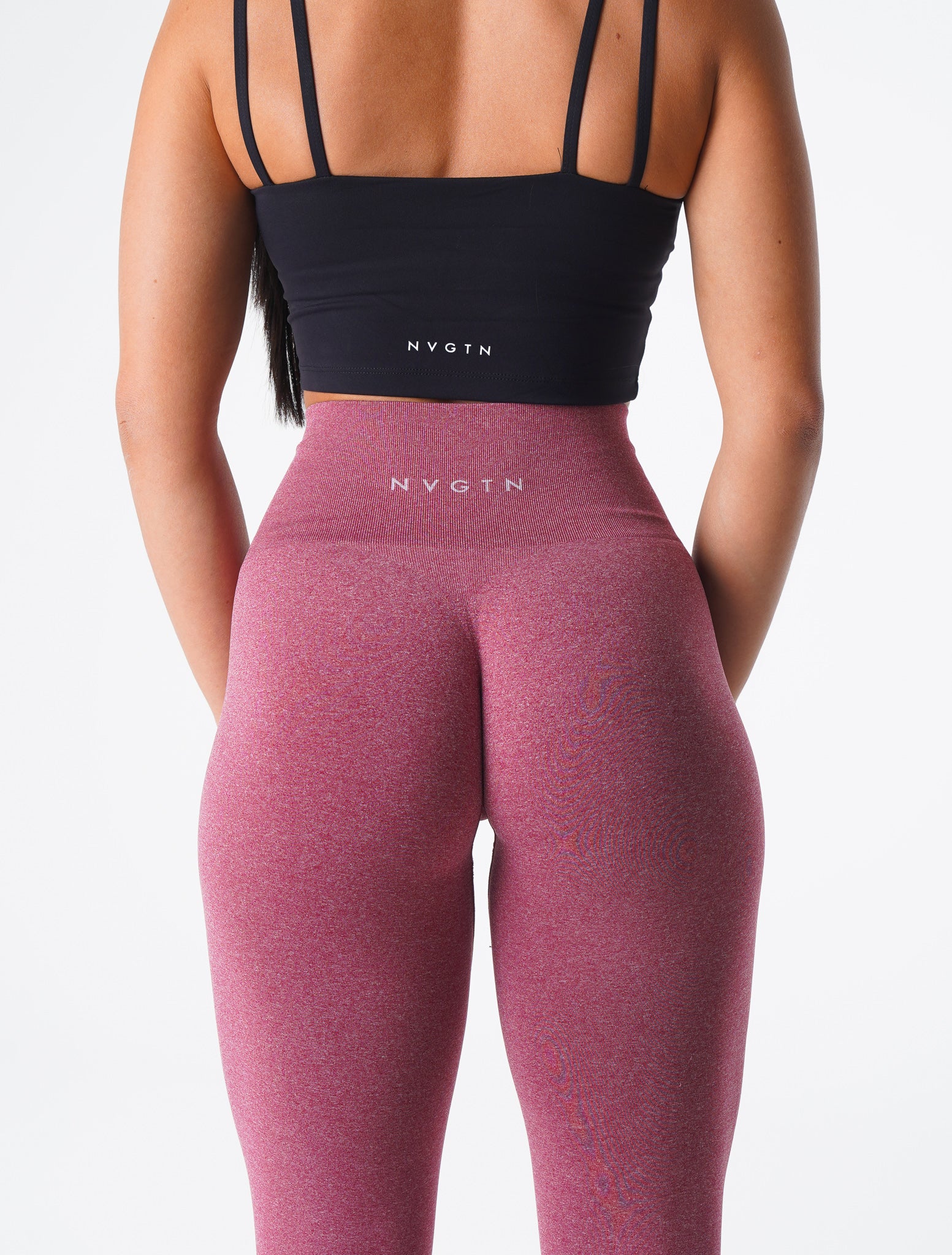 Maroon NV Seamless Leggings - Image 2