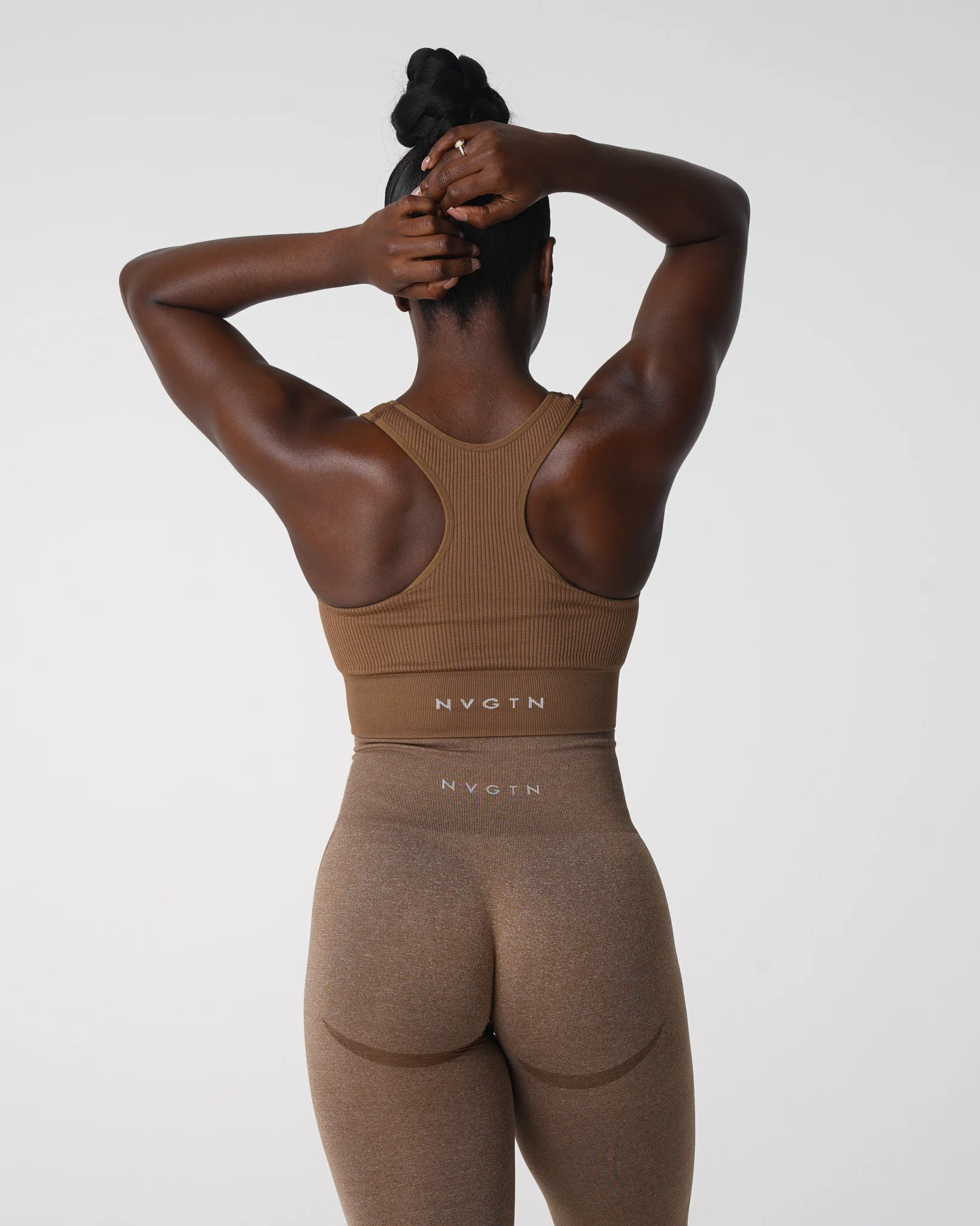 Mocha Cinched Seamless Bra - Image 4