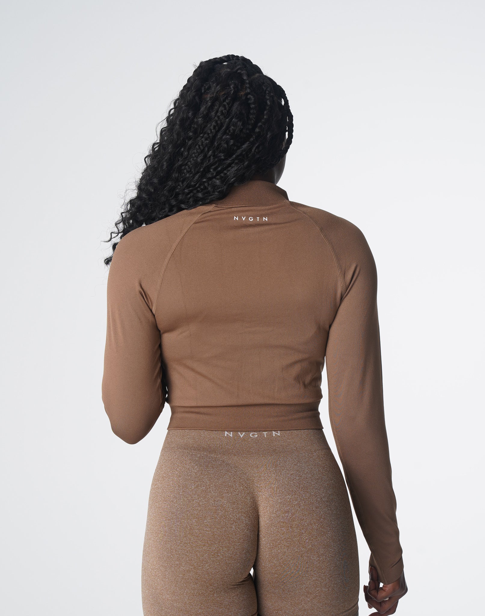 Mocha Divine Seamless Zip Up - Image 4