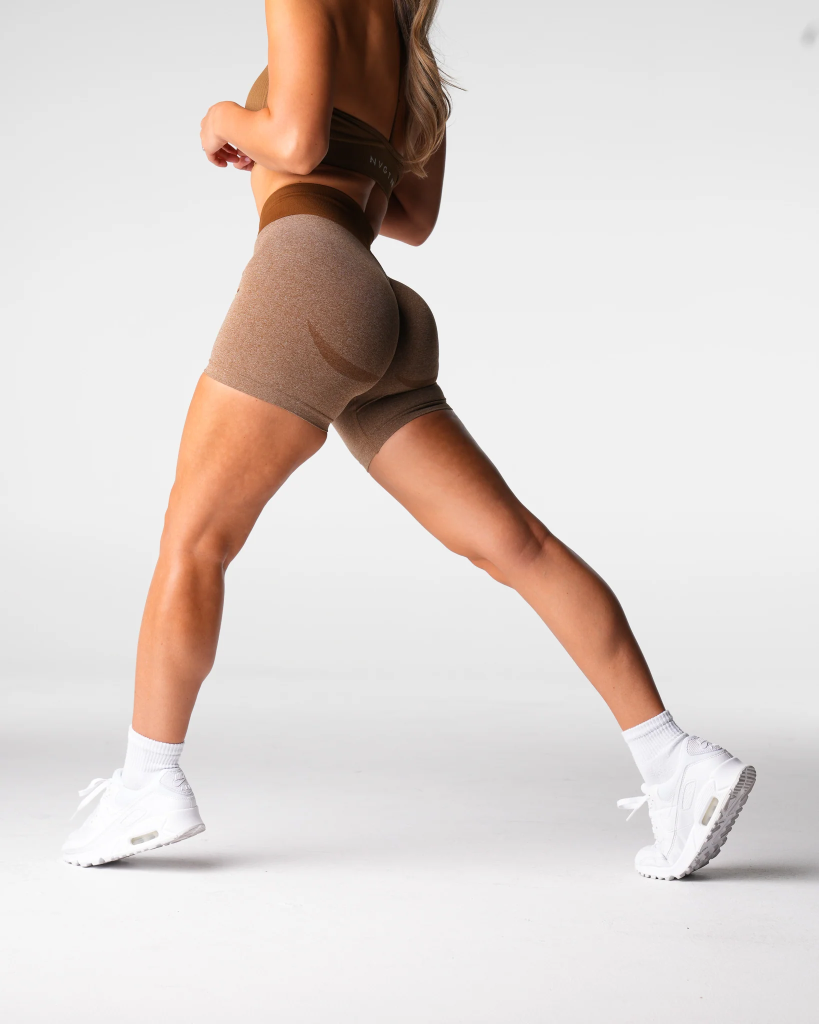 Mocha Knockout Seamless Shorts - Image 3