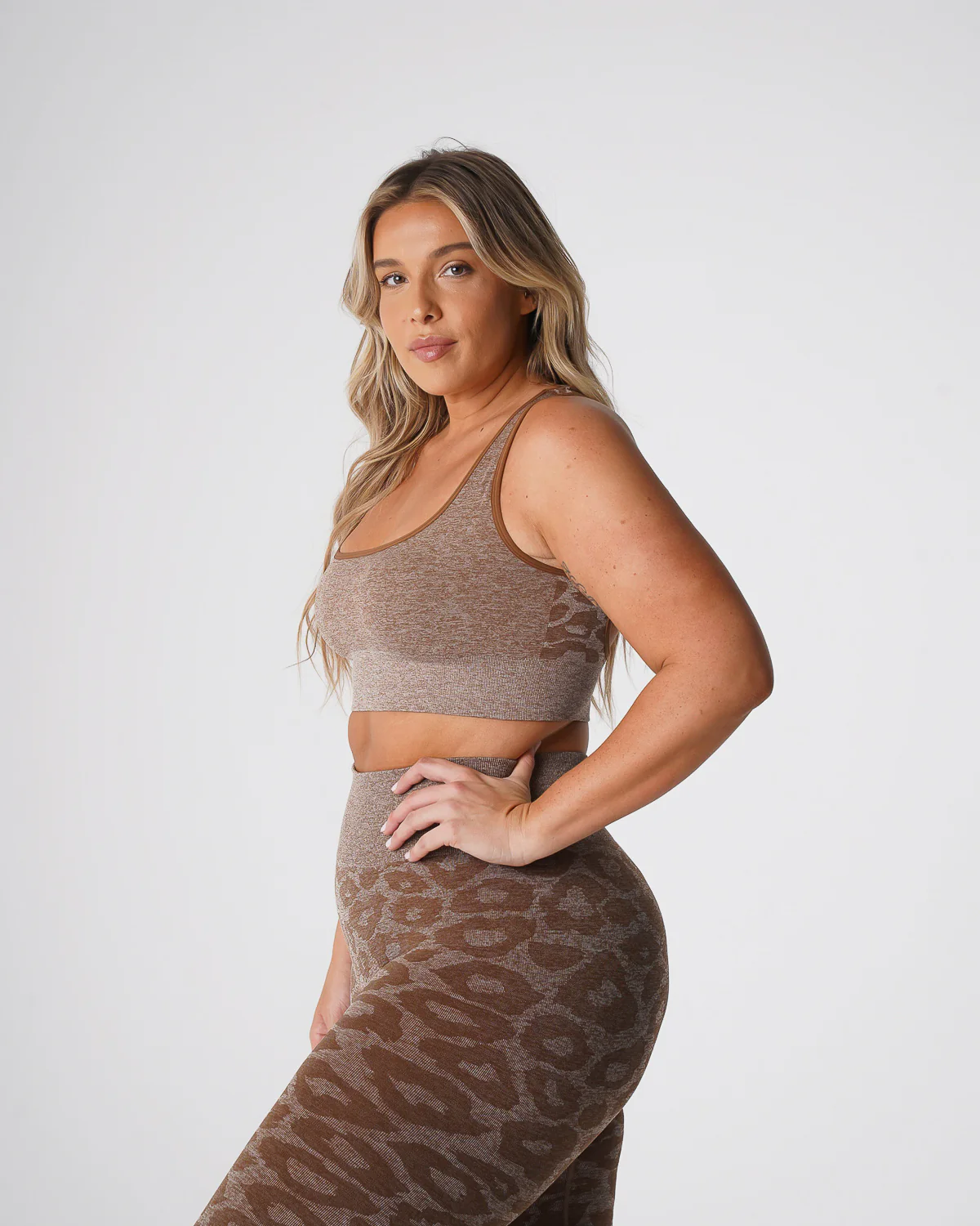 Mocha Leopard Eclipse Seamless Bra - Image 3