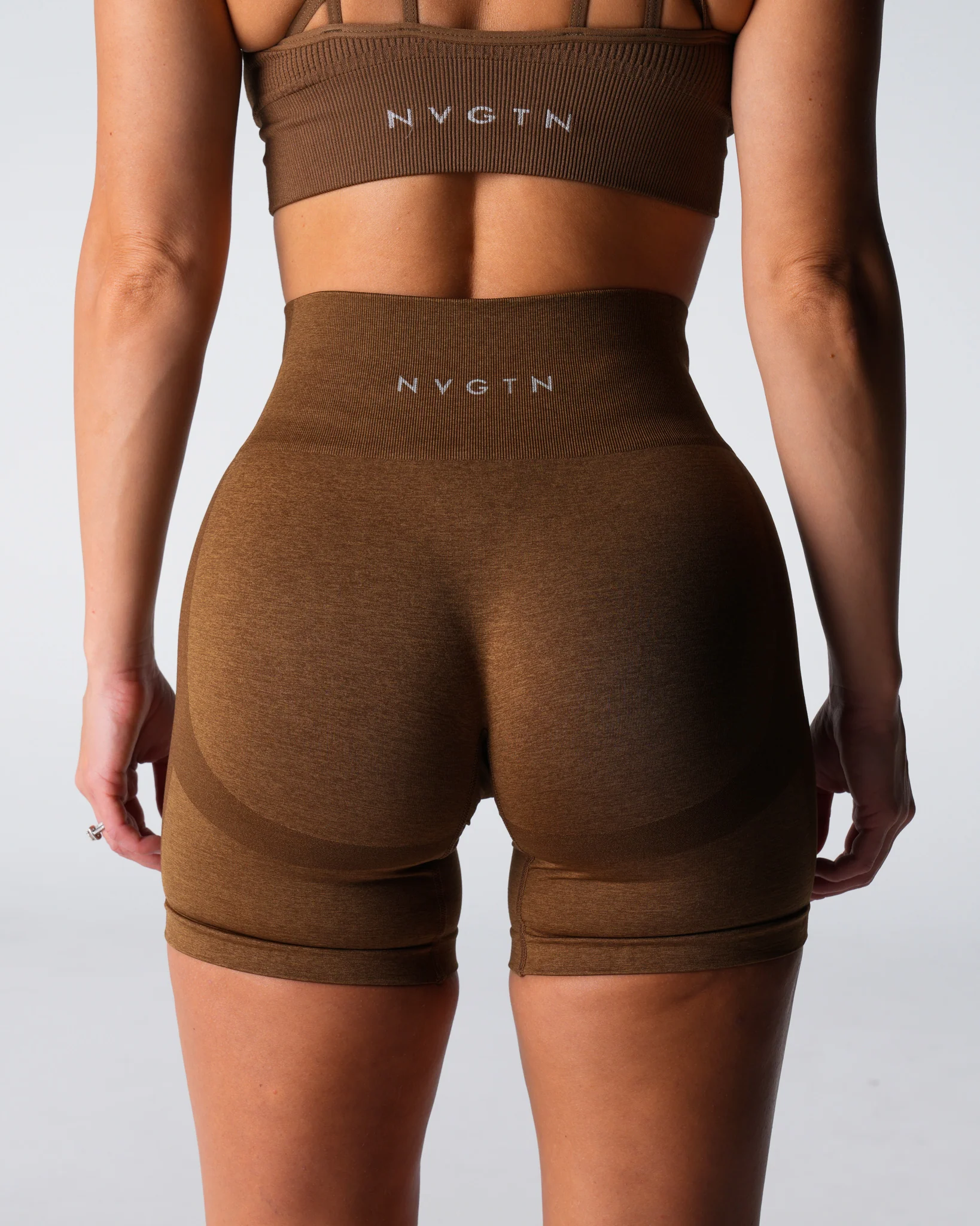 Mocha Performance Seamless Shorts - Image 2