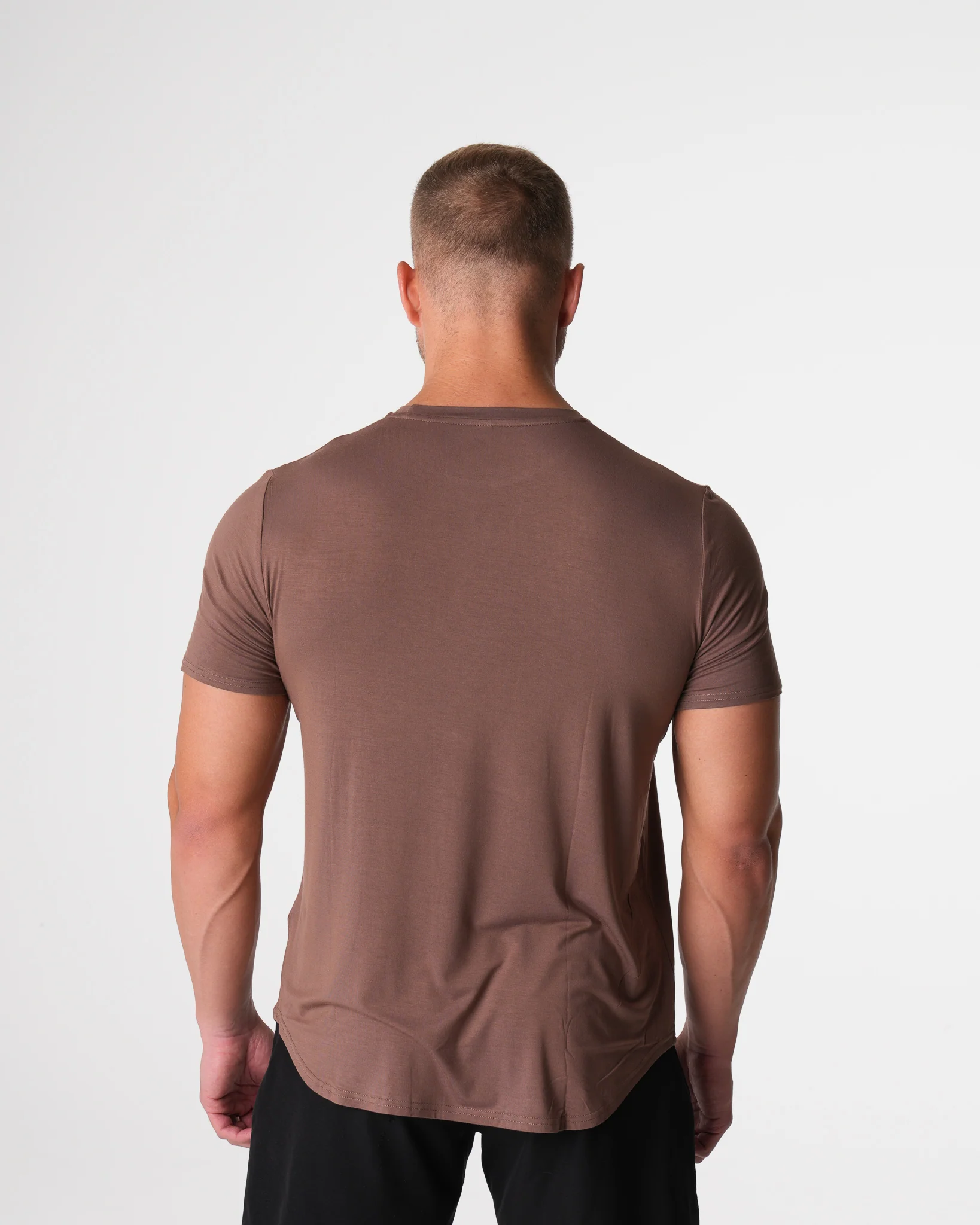 Mocha Tech Fitted Tee - Image 2