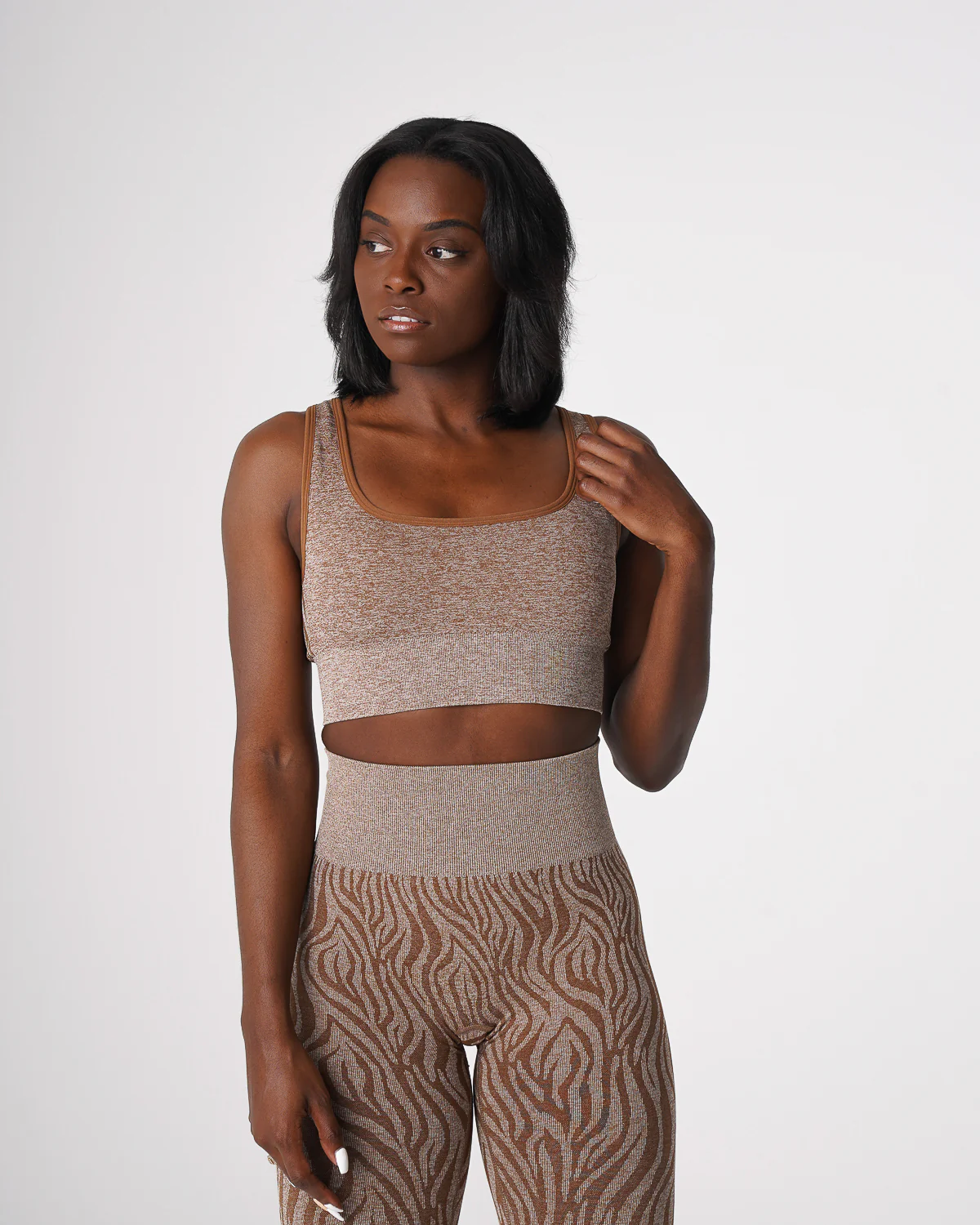Mocha Zebra Eclipse Seamless Bra - Image 3