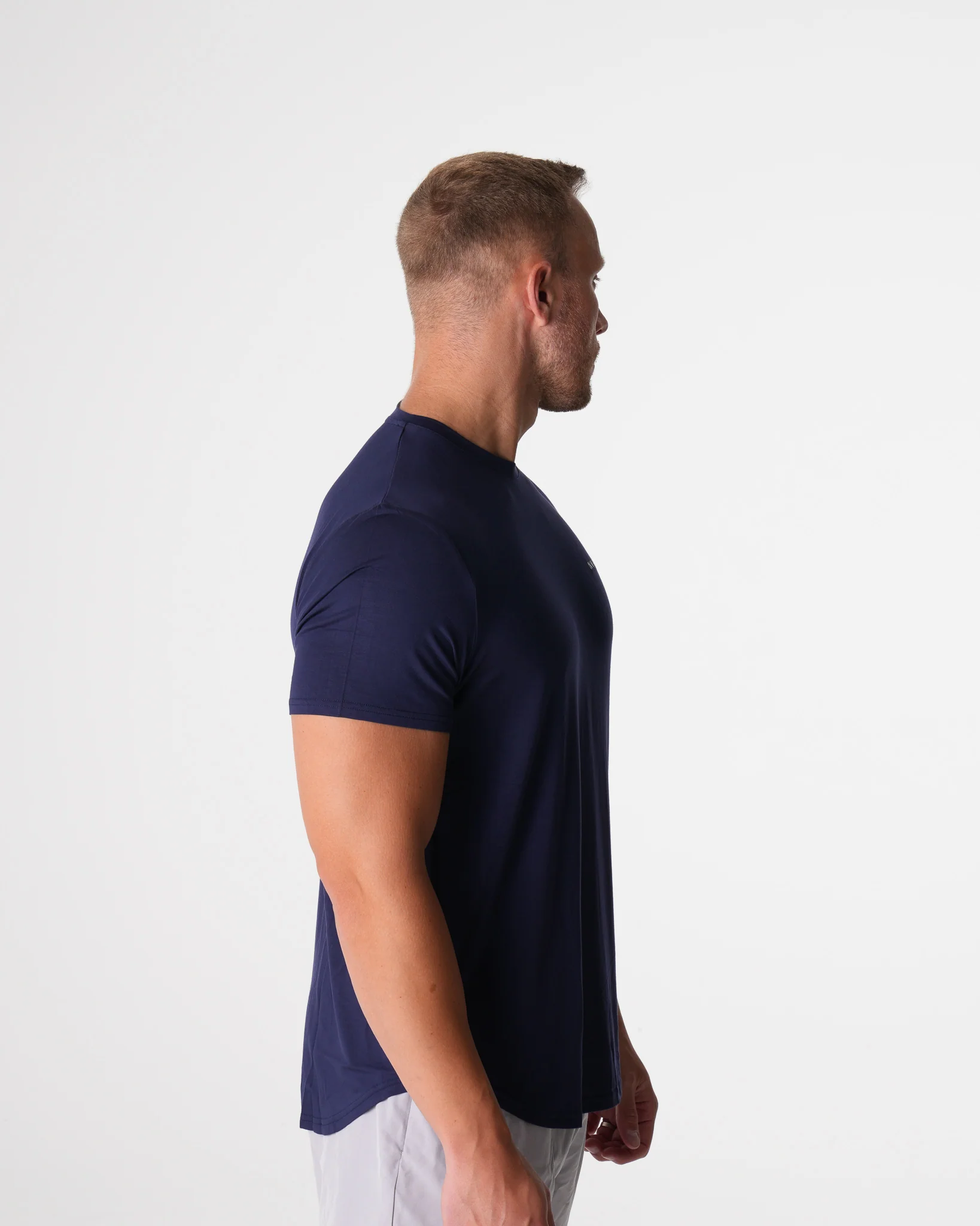 Navy Tech Fitted Tee - Image 4