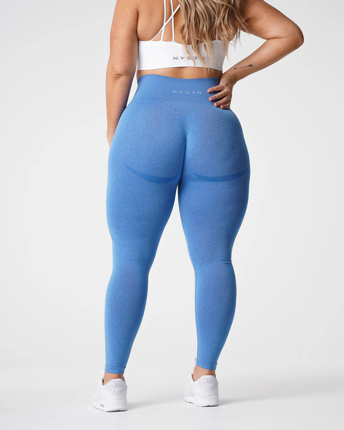 Ocean Blue Contour Seamless Leggings - Image 2