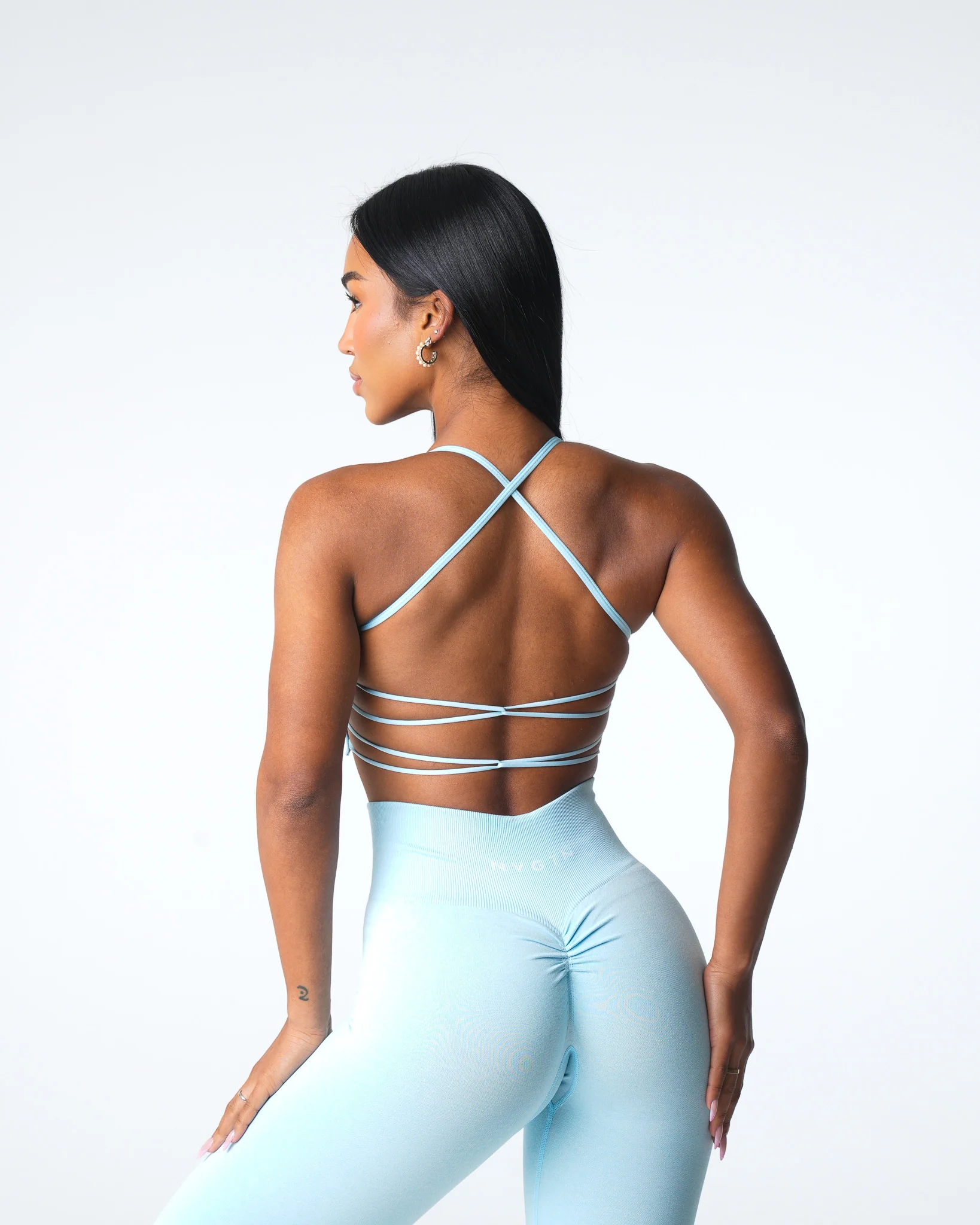 Pastel Blue Invincible Seamless Bra - Image 4