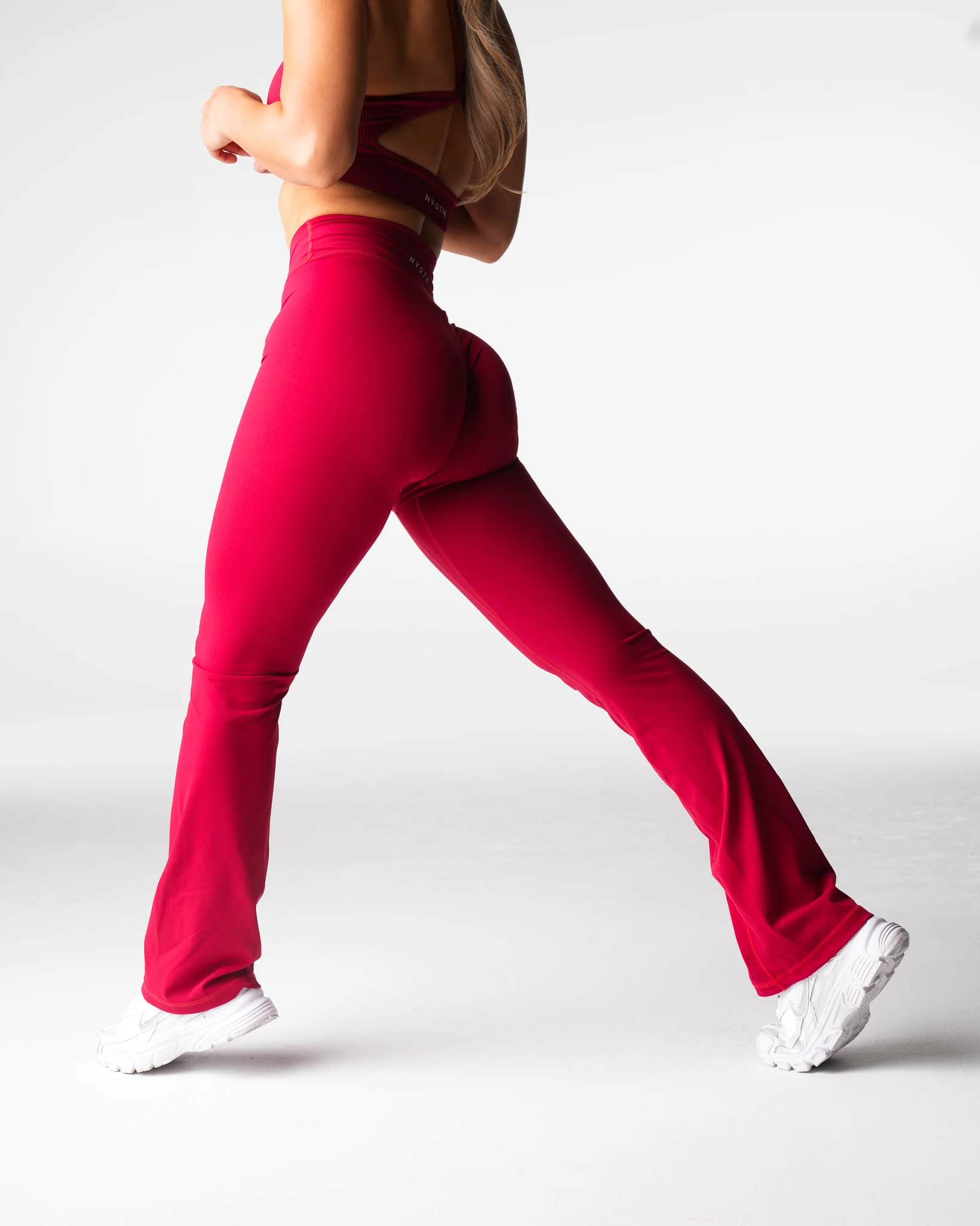 Ruby Red Effortless Flare Leggings - Image 3