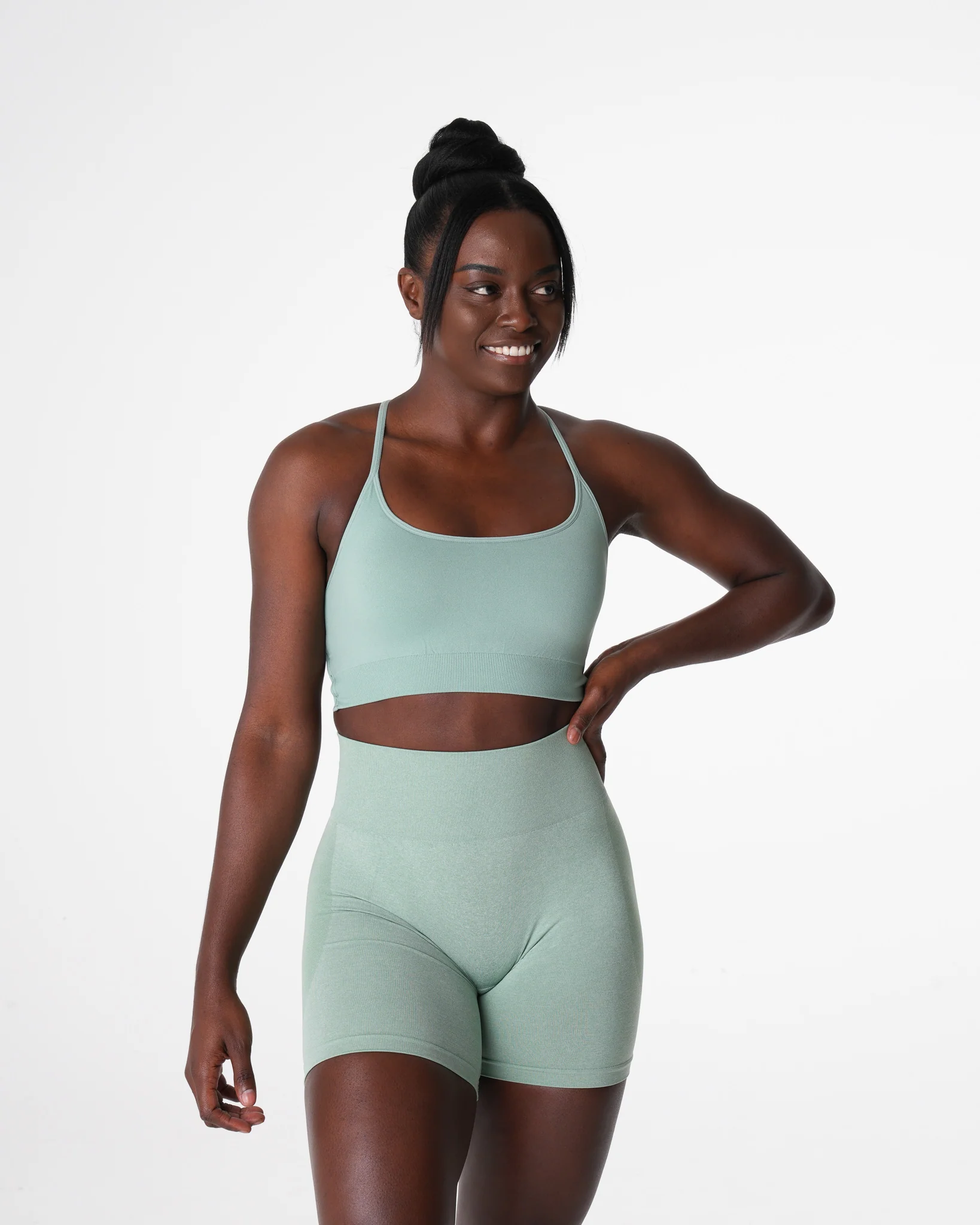 Sage Green Invincible Seamless Bra - Image 3