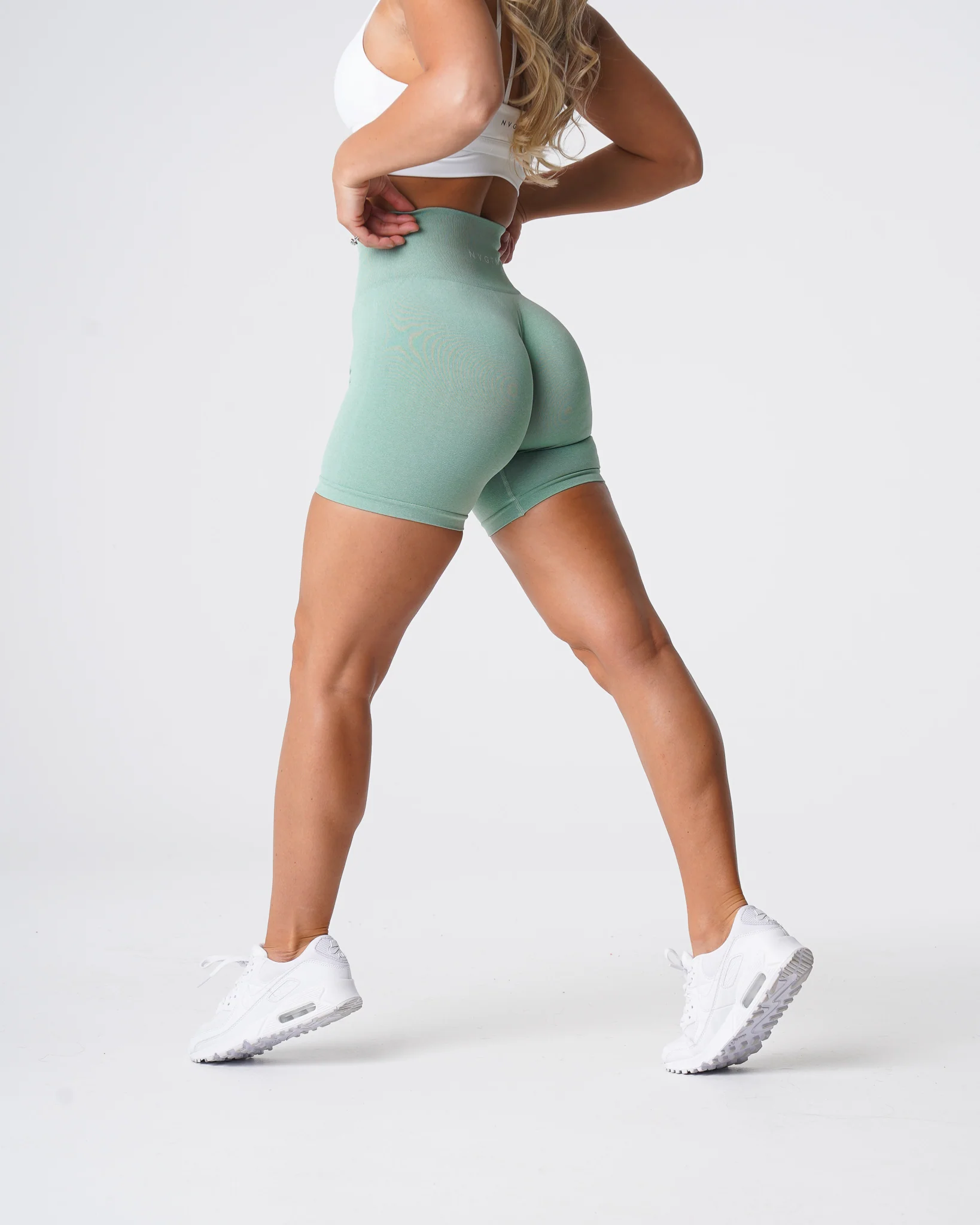 Sage Green Pro Seamless Shorts - Image 4