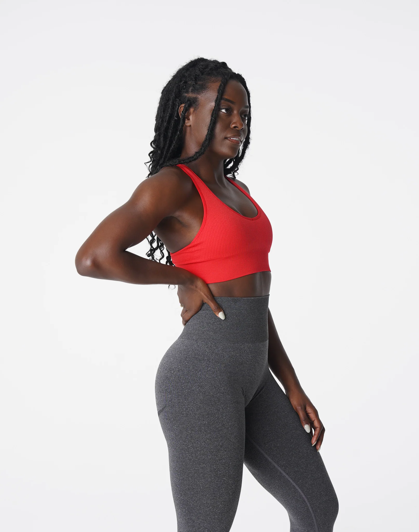 Scarlet Galaxy Ribbed Seamless Bra - Image 2