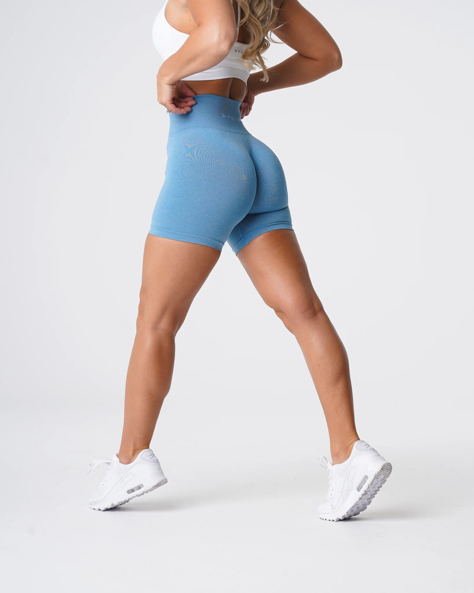 Sky Blue Pro Seamless Shorts - Image 4