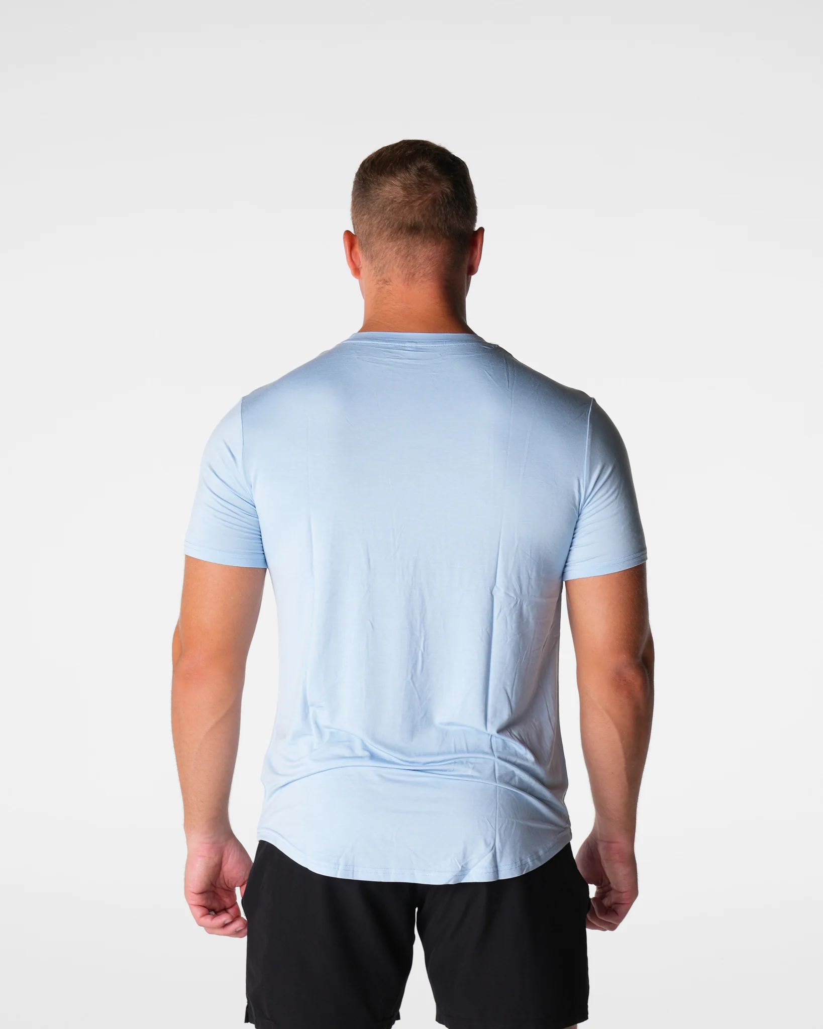 Sky Blue Tech Fitted Tee - Image 2