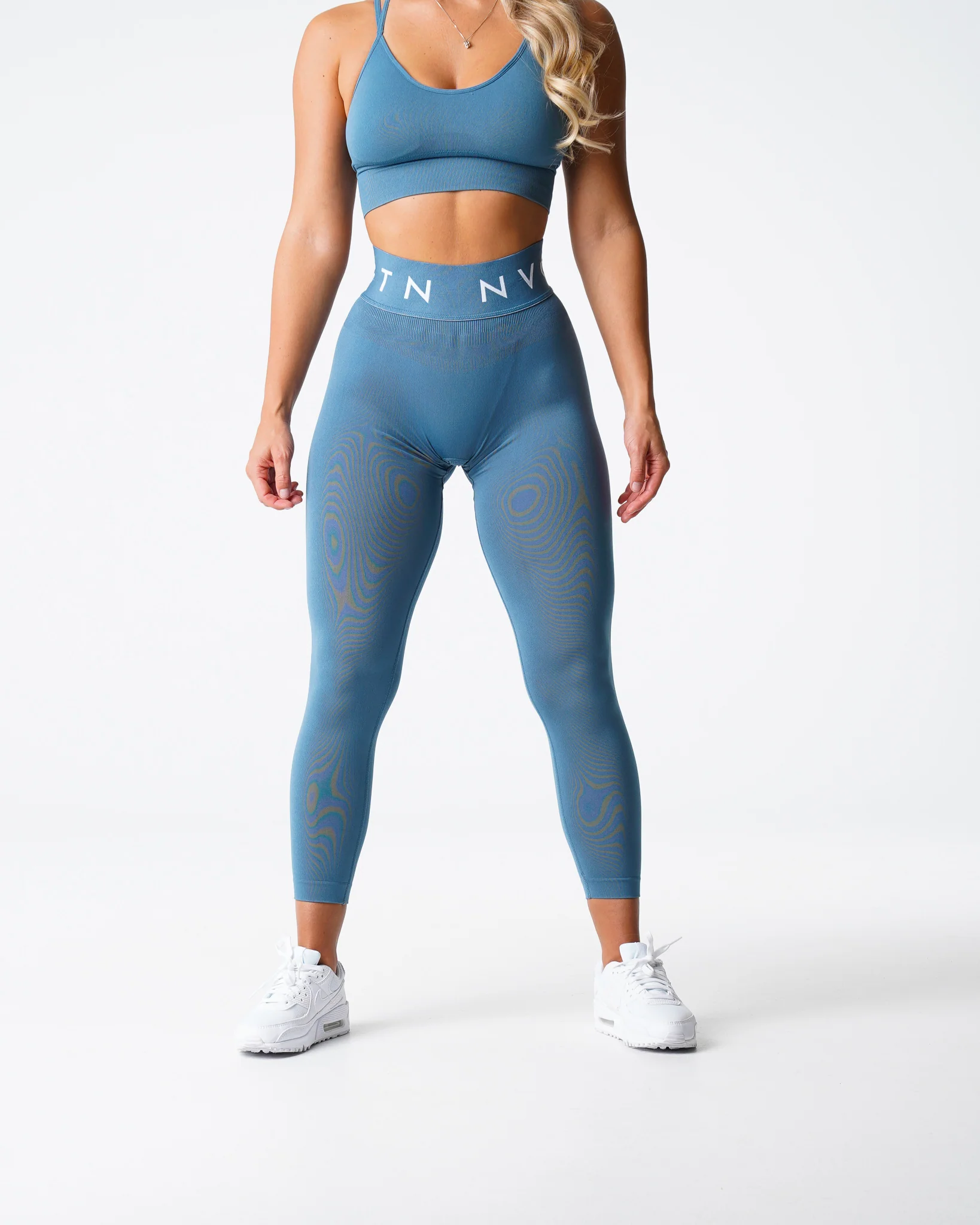 Stone Blue Sport Seamless Leggings - Image 3