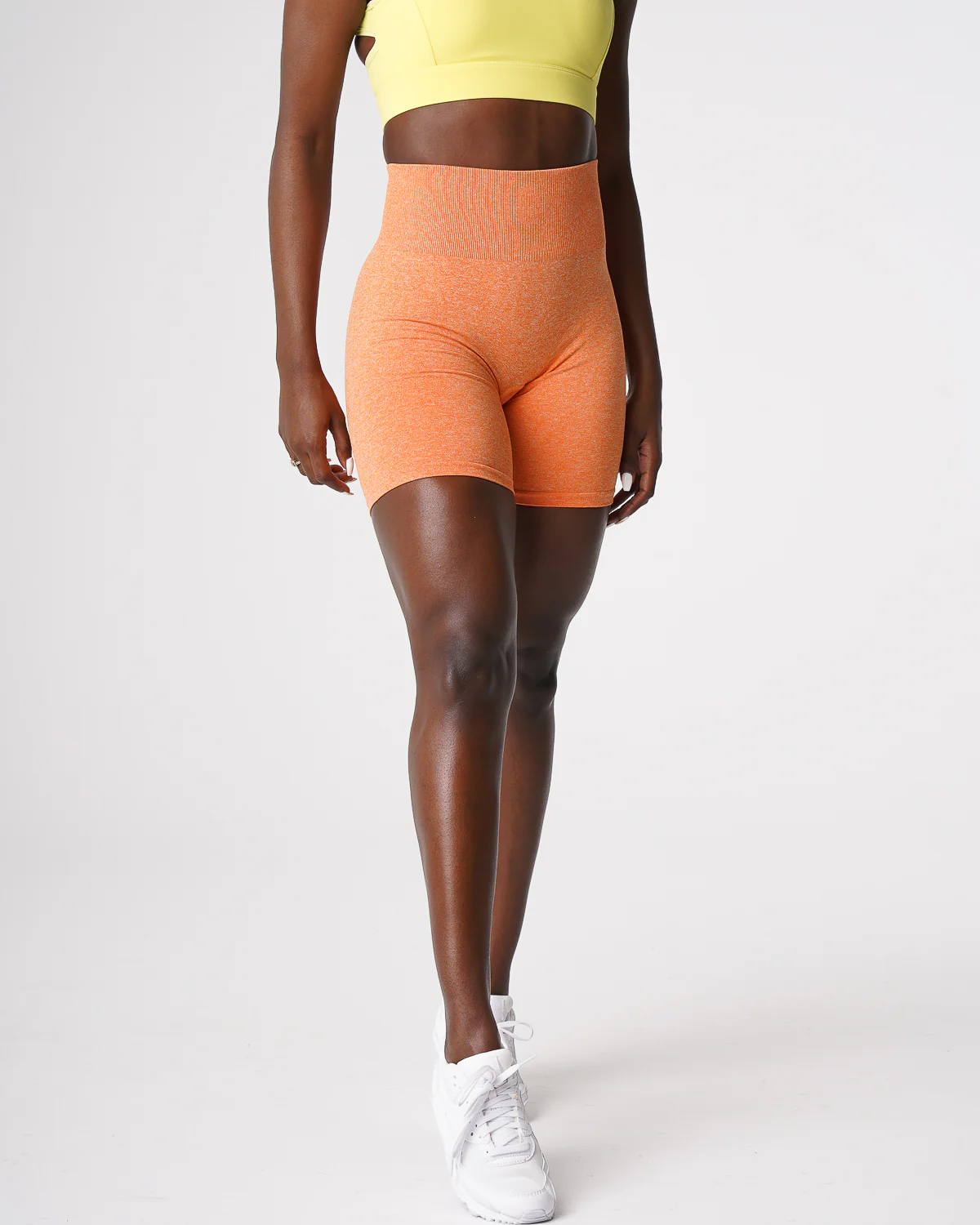 Sunset Orange Scrunch Seamless Shorts - Image 2