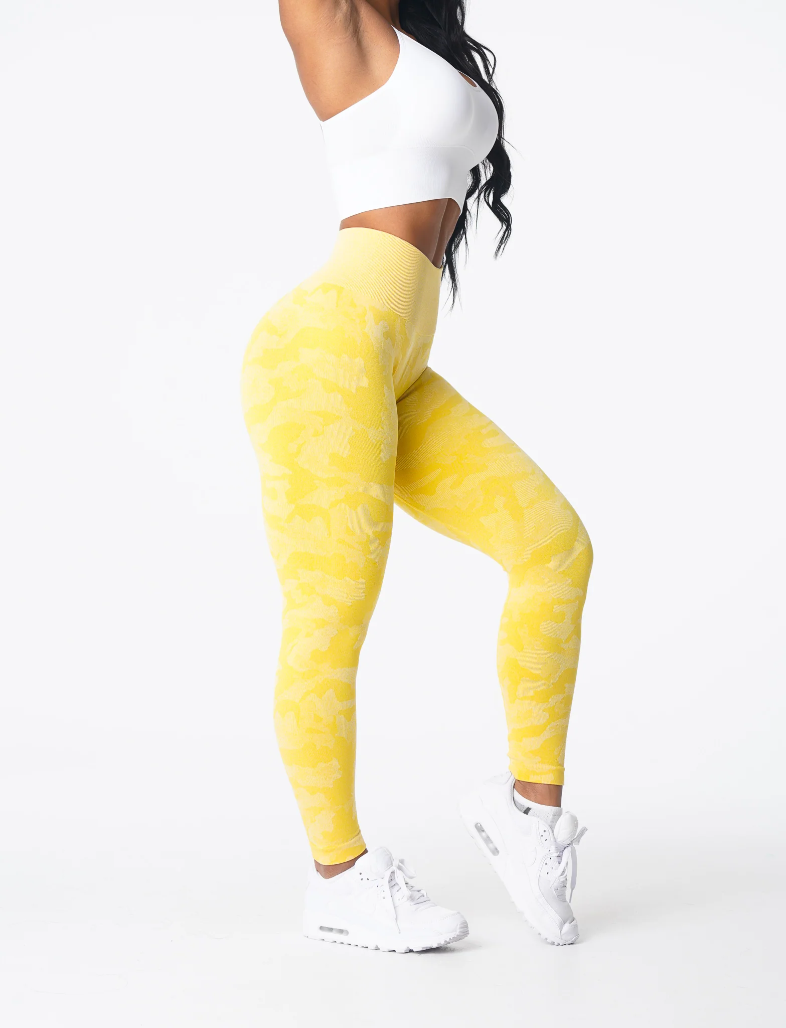 Sunshine Yellow Camo Seamless Leggings - Image 2