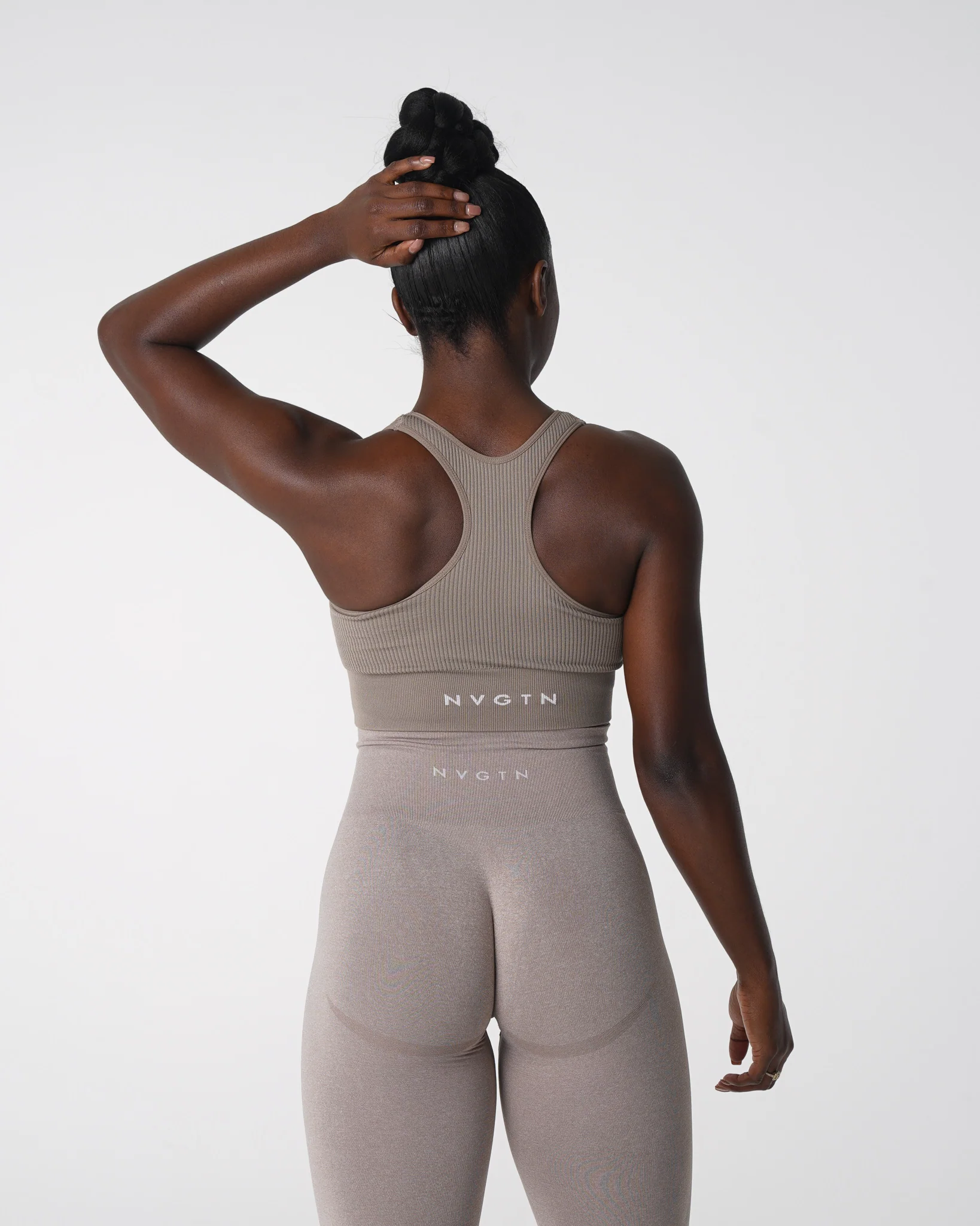 Taupe Cinched Seamless Bra - Image 2