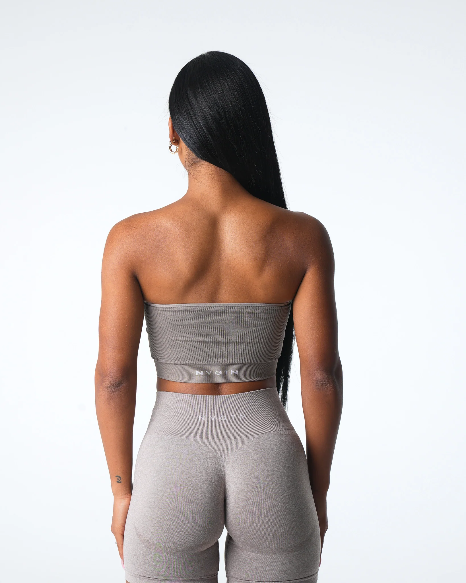 Taupe Conquer Ribbed Seamless Bra - Image 2
