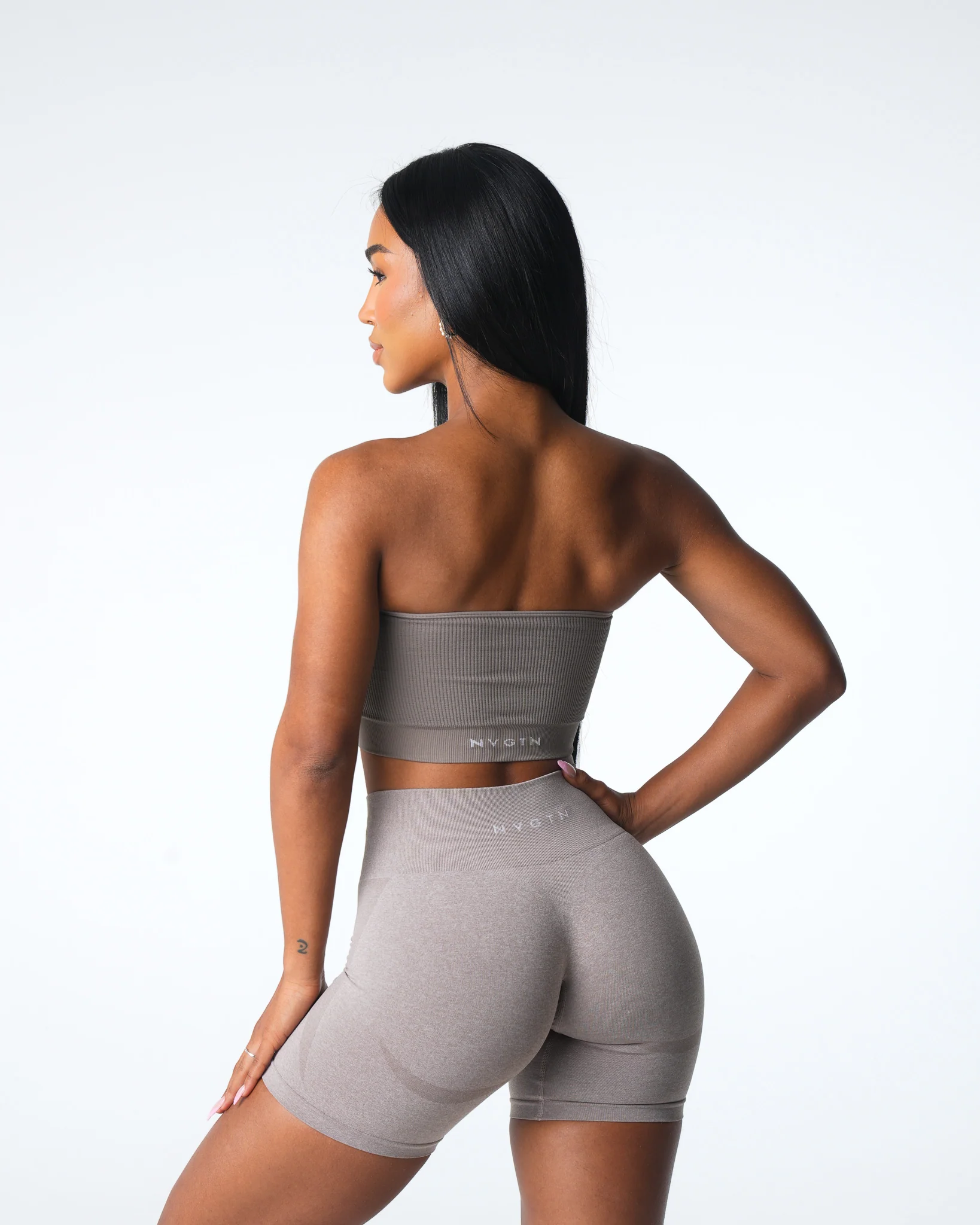 Taupe Conquer Ribbed Seamless Bra - Image 4
