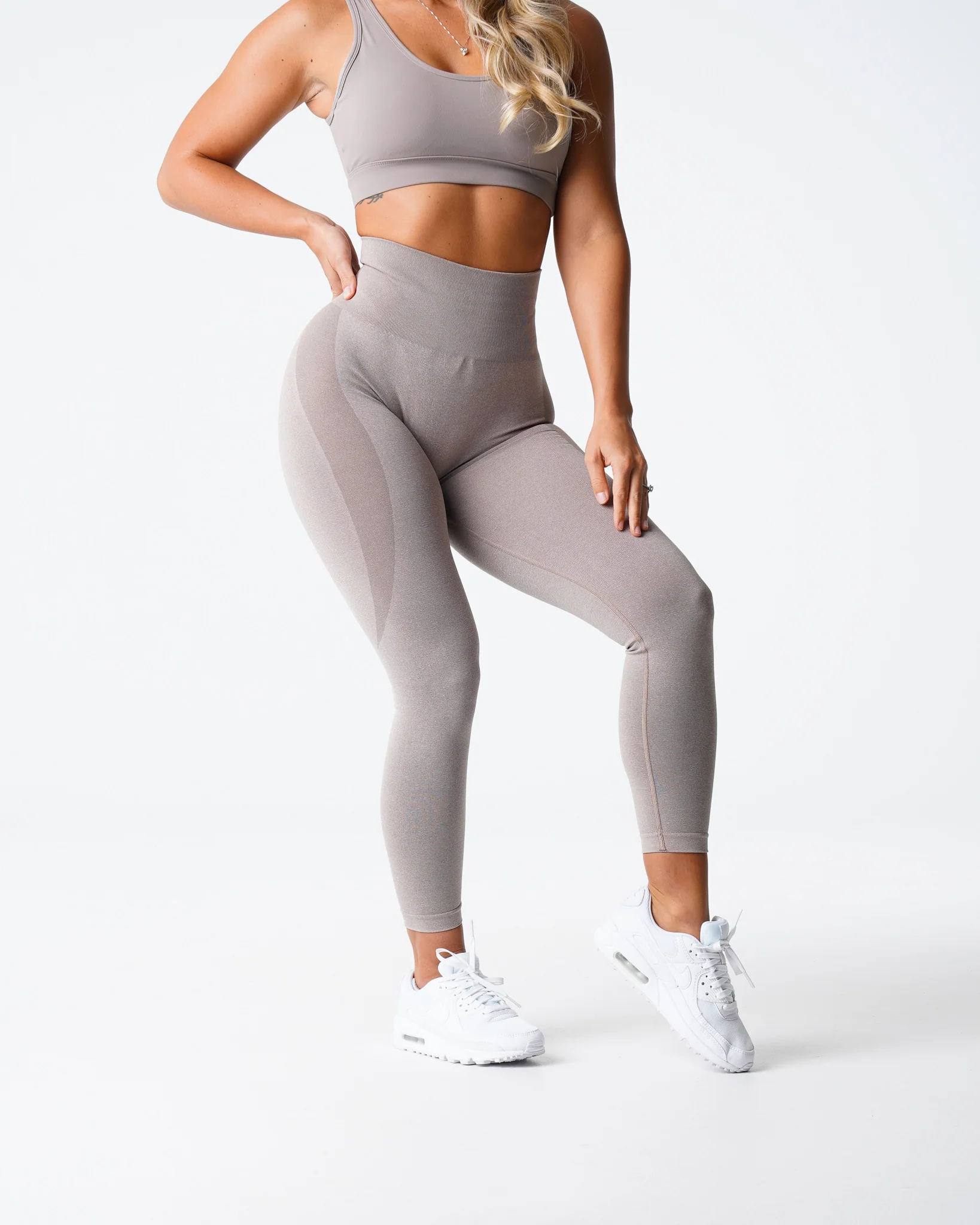 Taupe Contour Seamless Leggings - Image 4