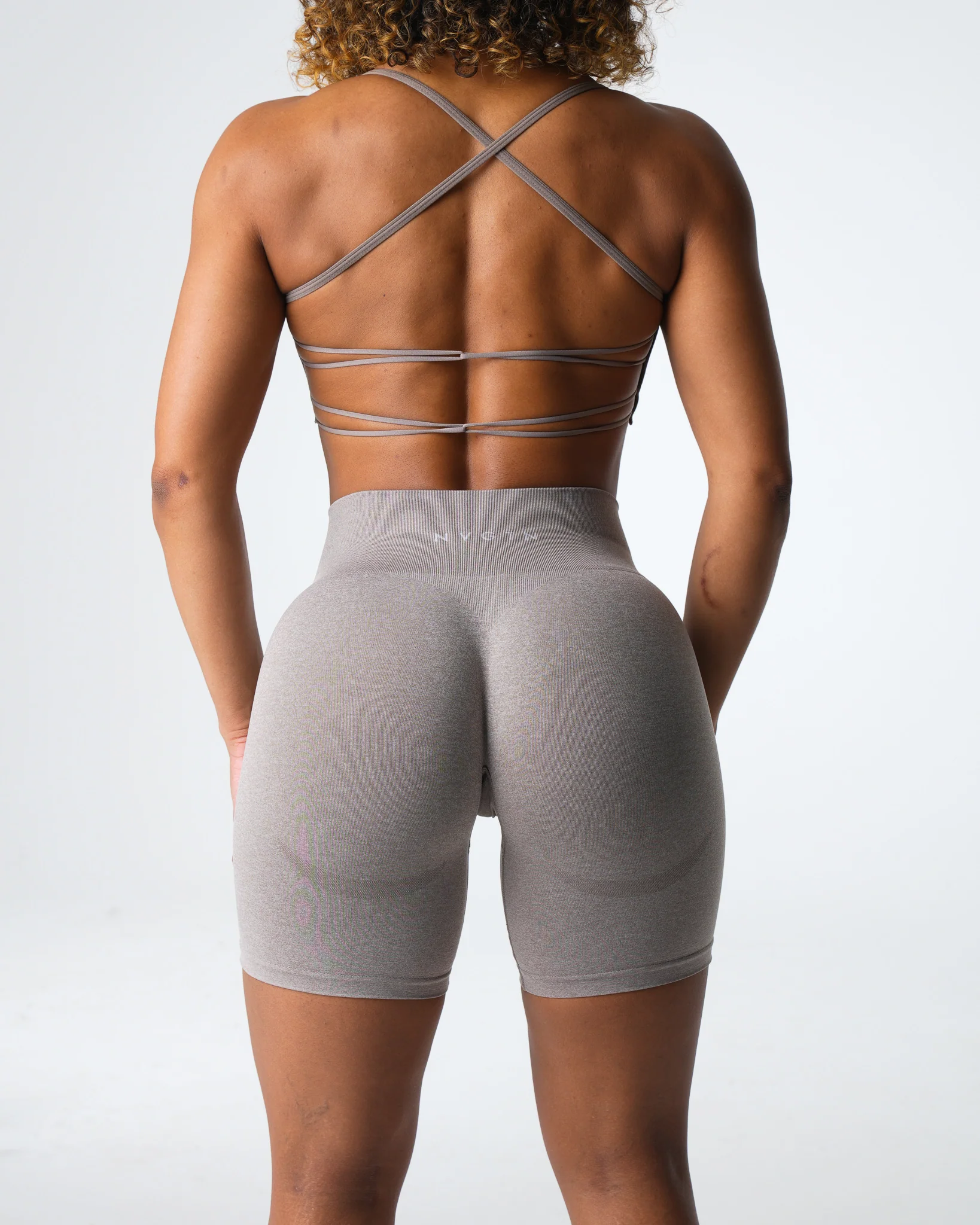 Taupe Contour Seamless Shorts - Image 2