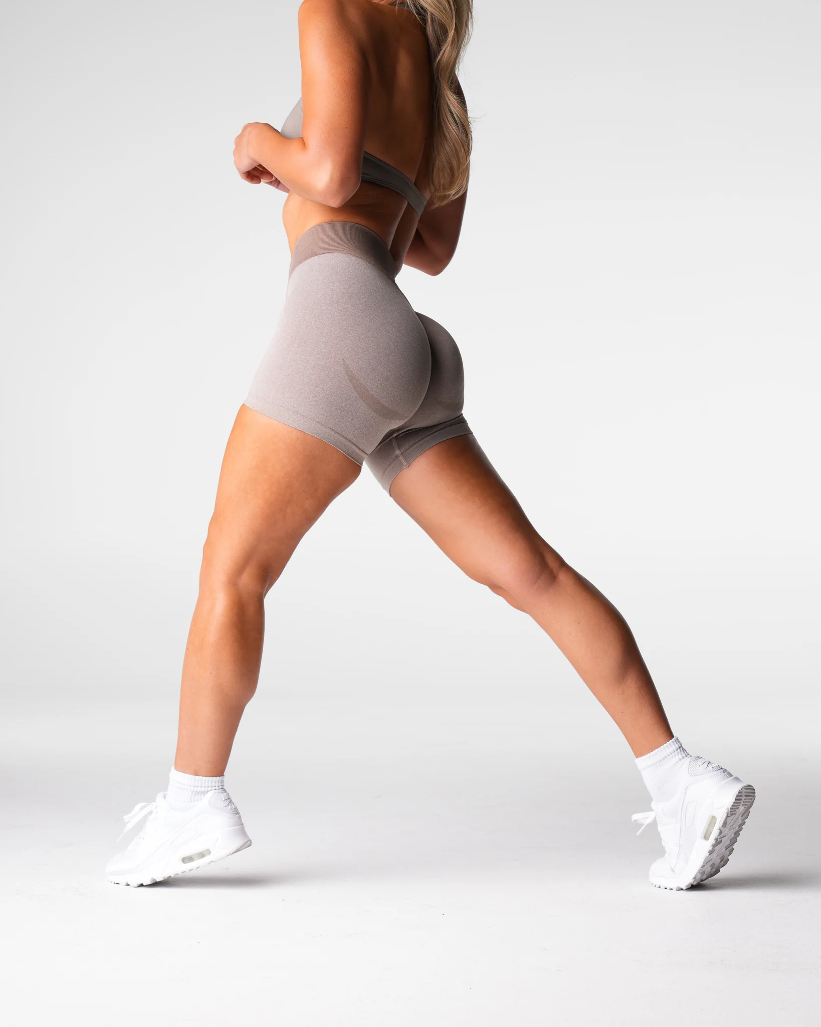 Taupe Knockout Seamless Shorts - Image 3