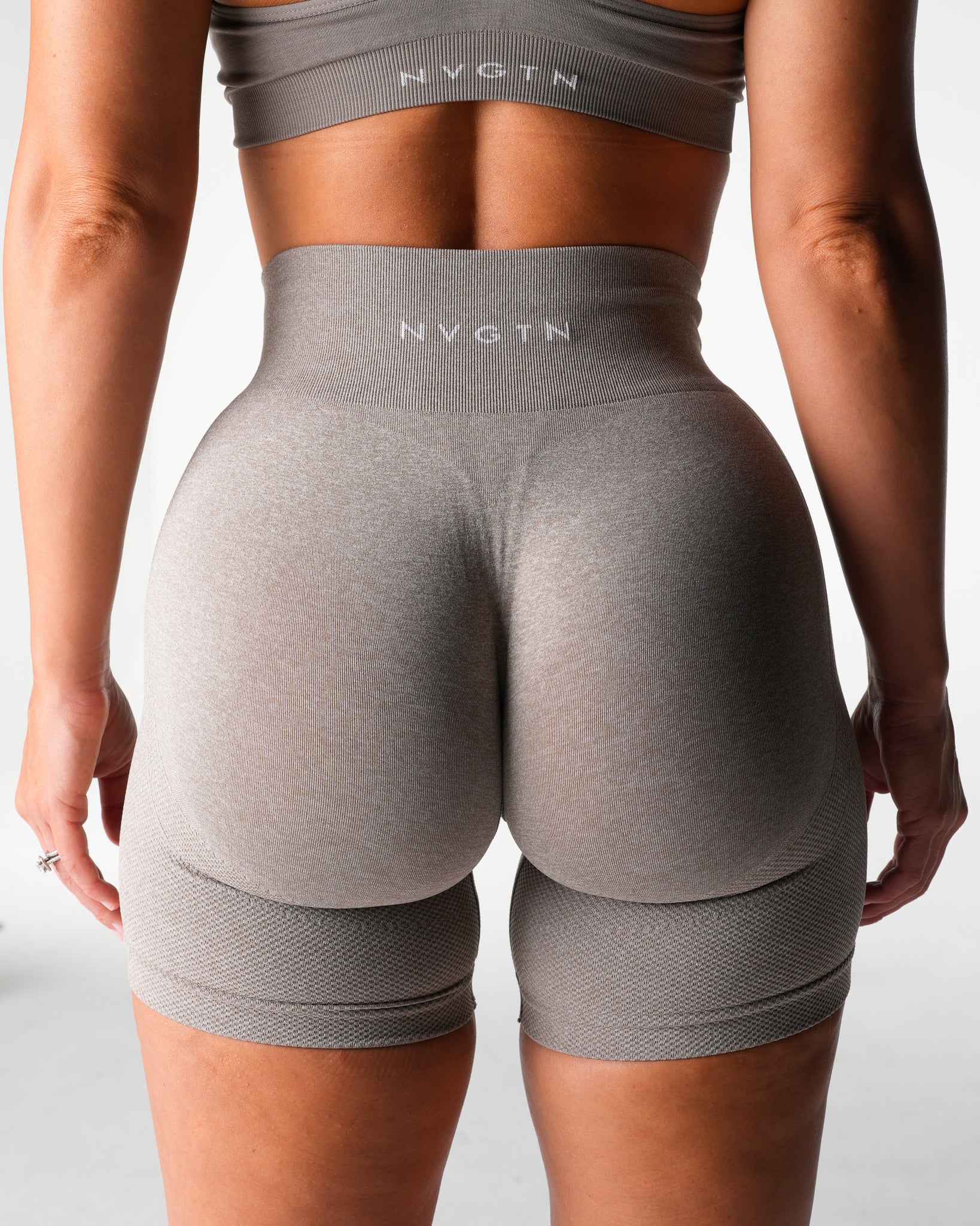 Taupe Lift Seamless Shorts - Image 2