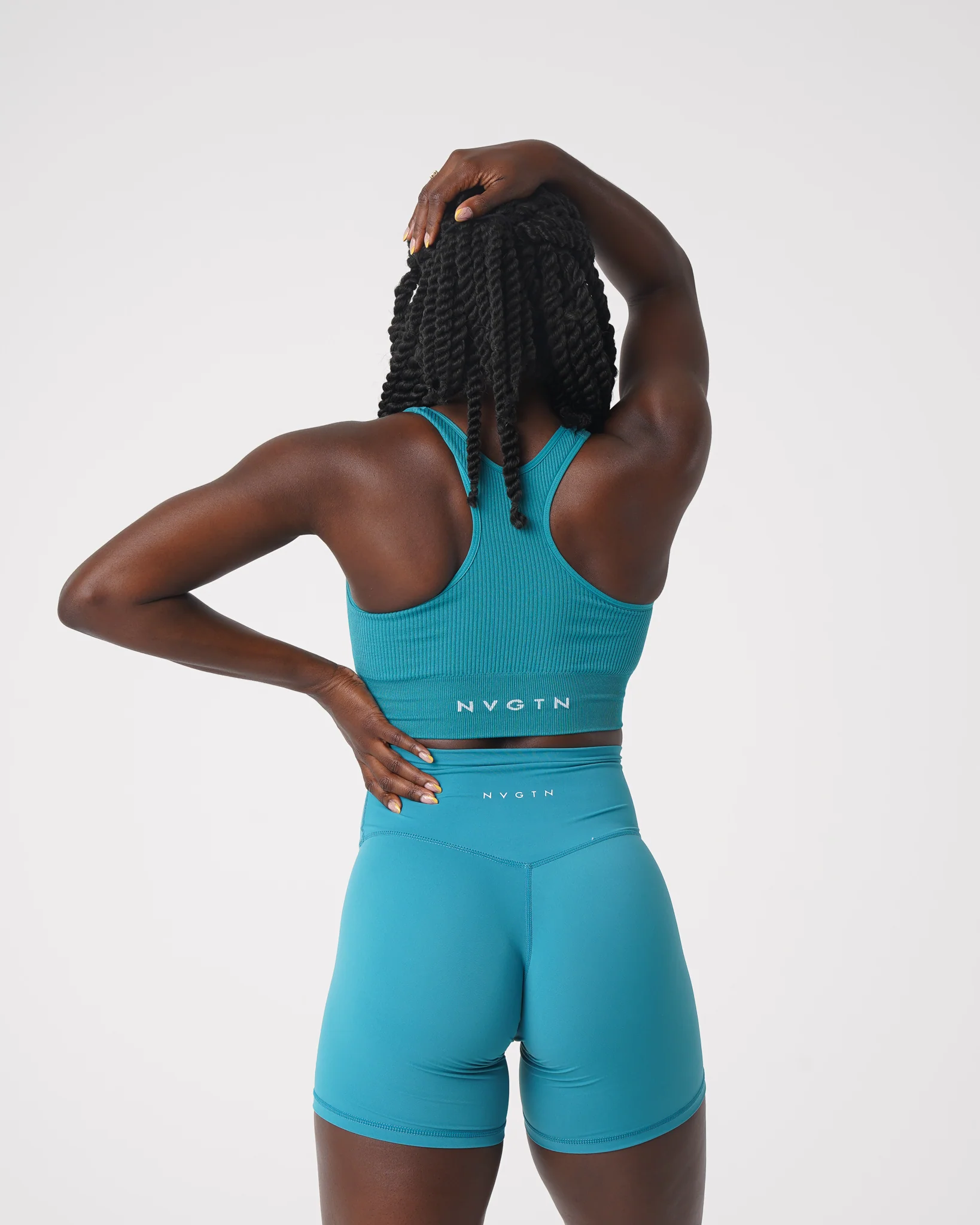 Teal Cinched Seamless Bra - Image 2
