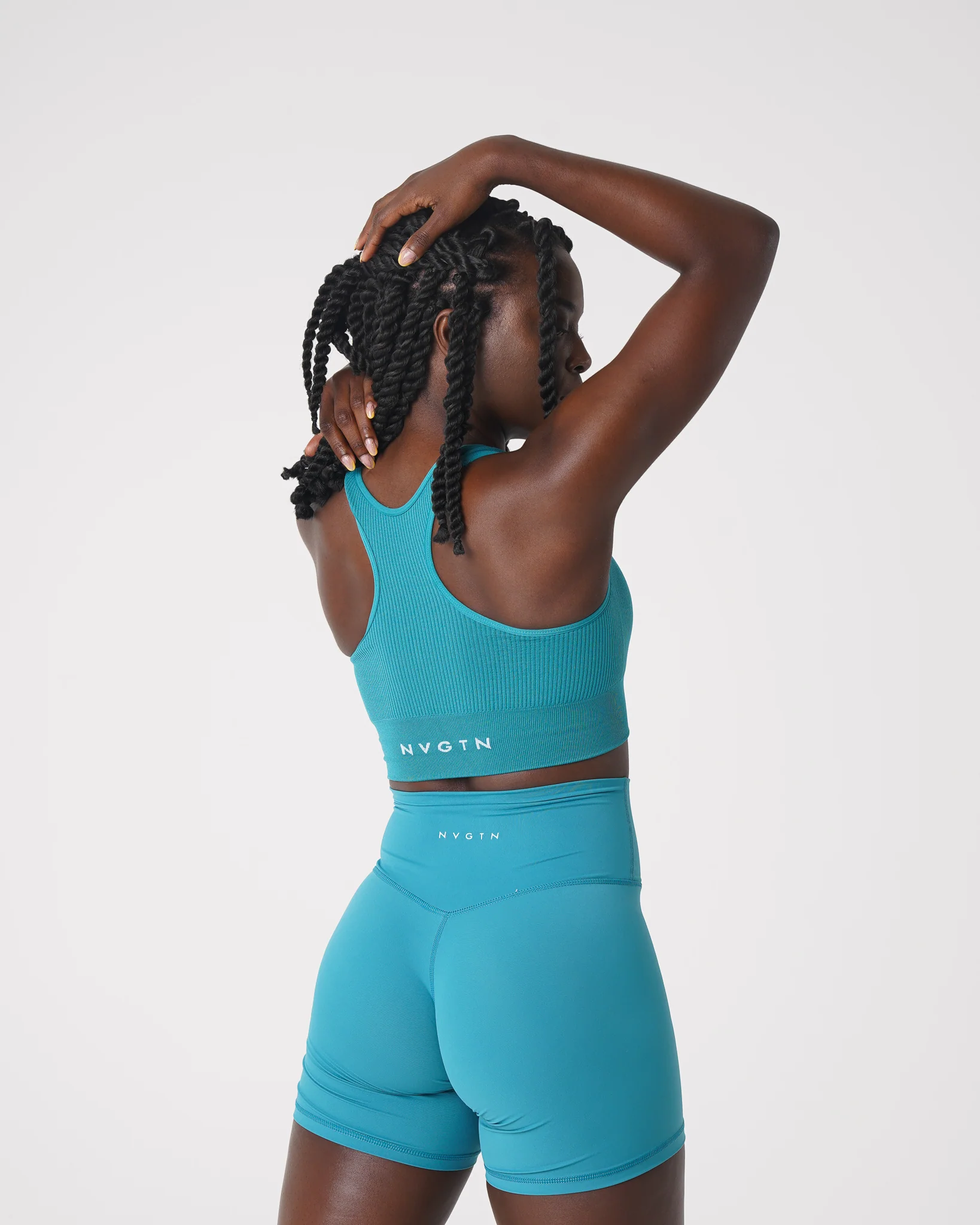 Teal Cinched Seamless Bra - Image 4