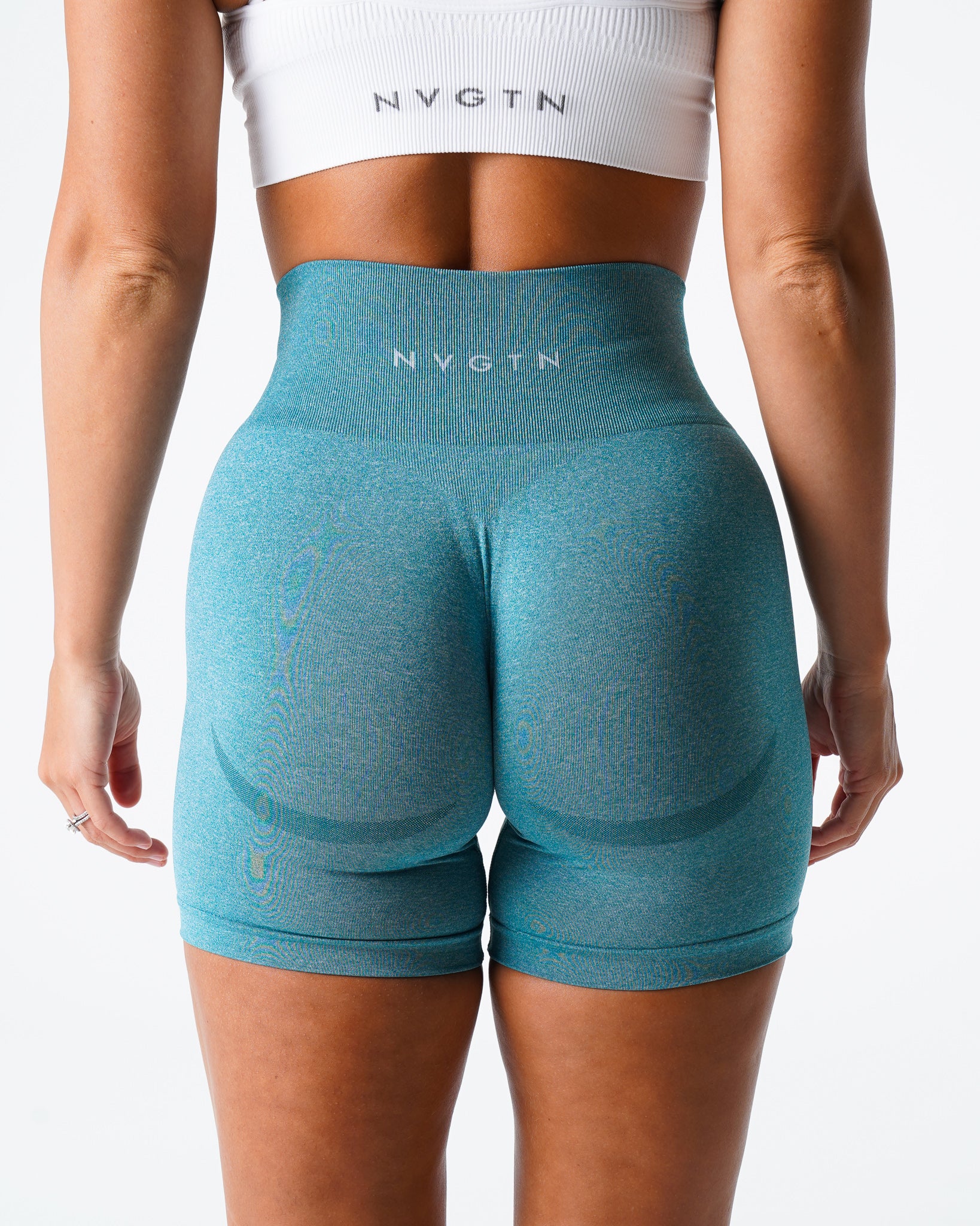 Teal Contour Seamless Shorts - Image 2