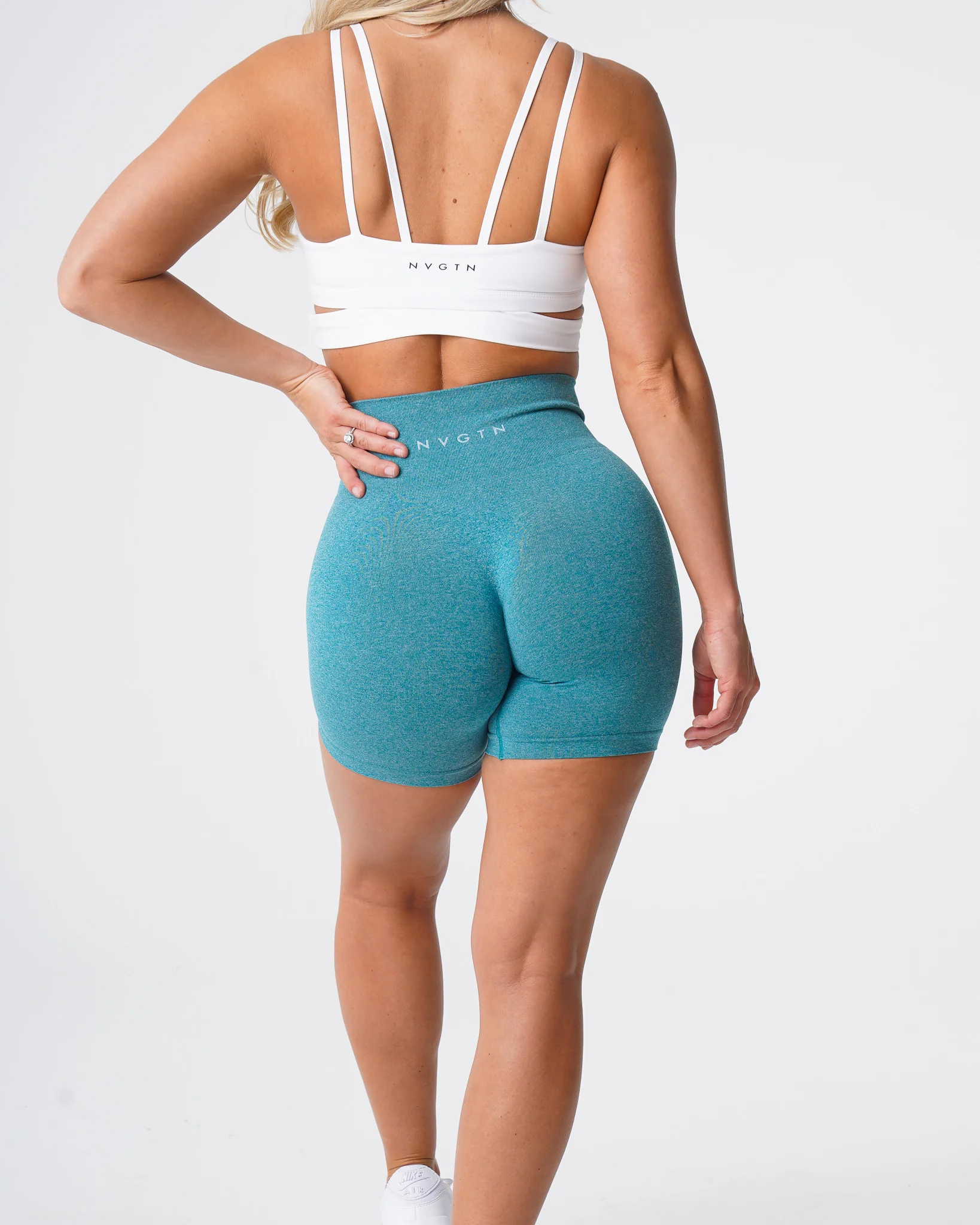 Teal Pro Seamless Shorts - Image 2