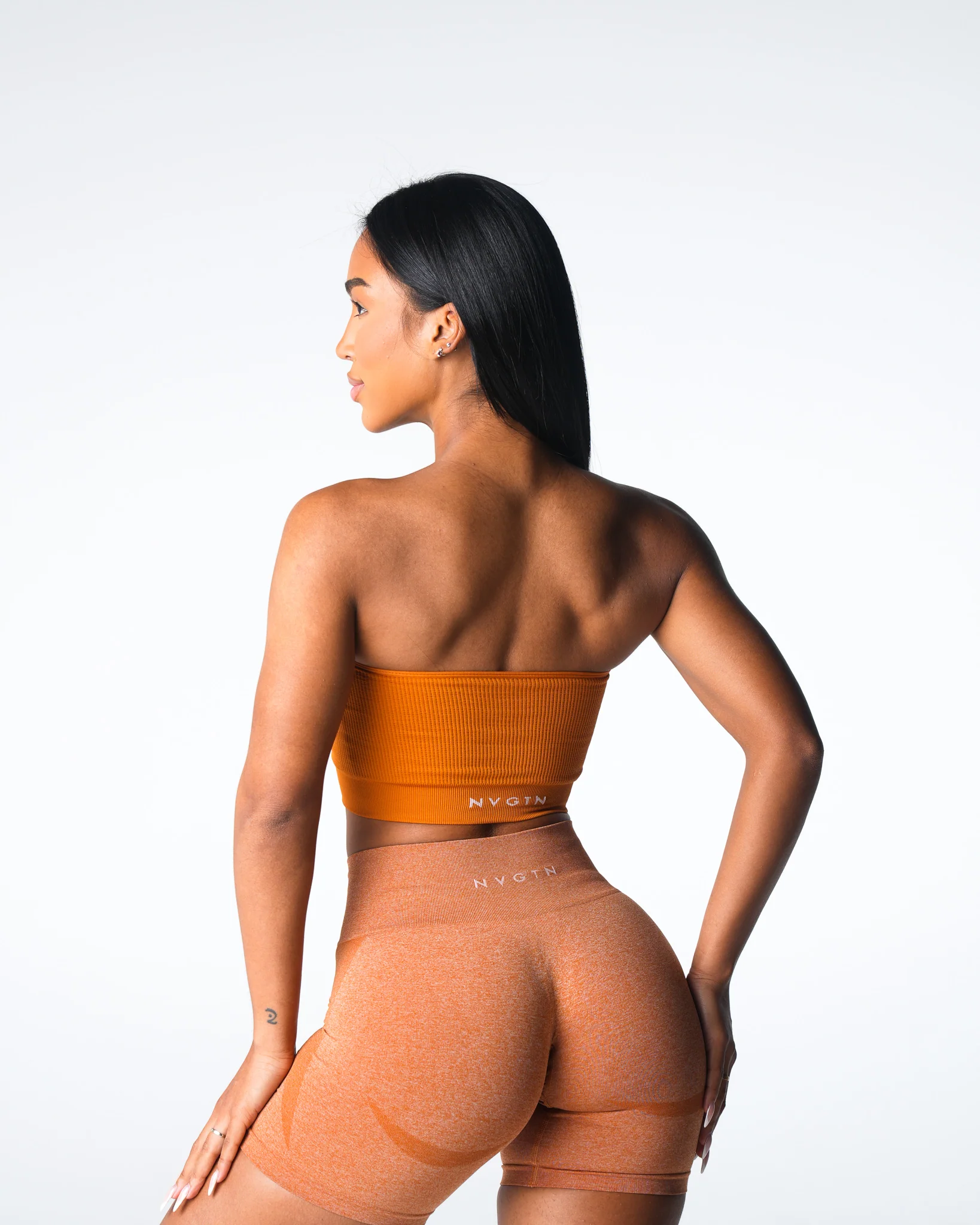 Terracotta Conquer Ribbed Seamless Bra - Image 2