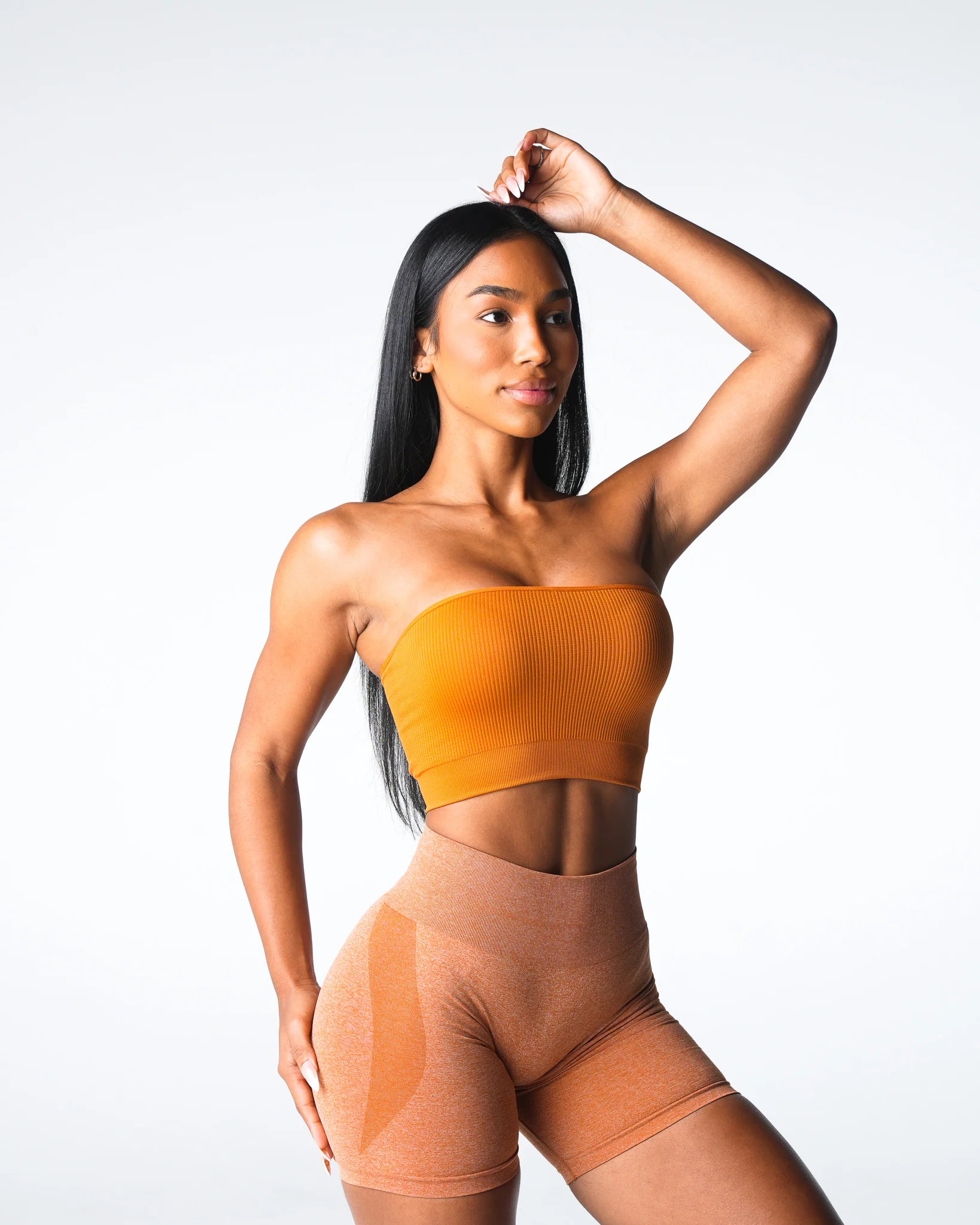 Terracotta Conquer Ribbed Seamless Bra - Image 4