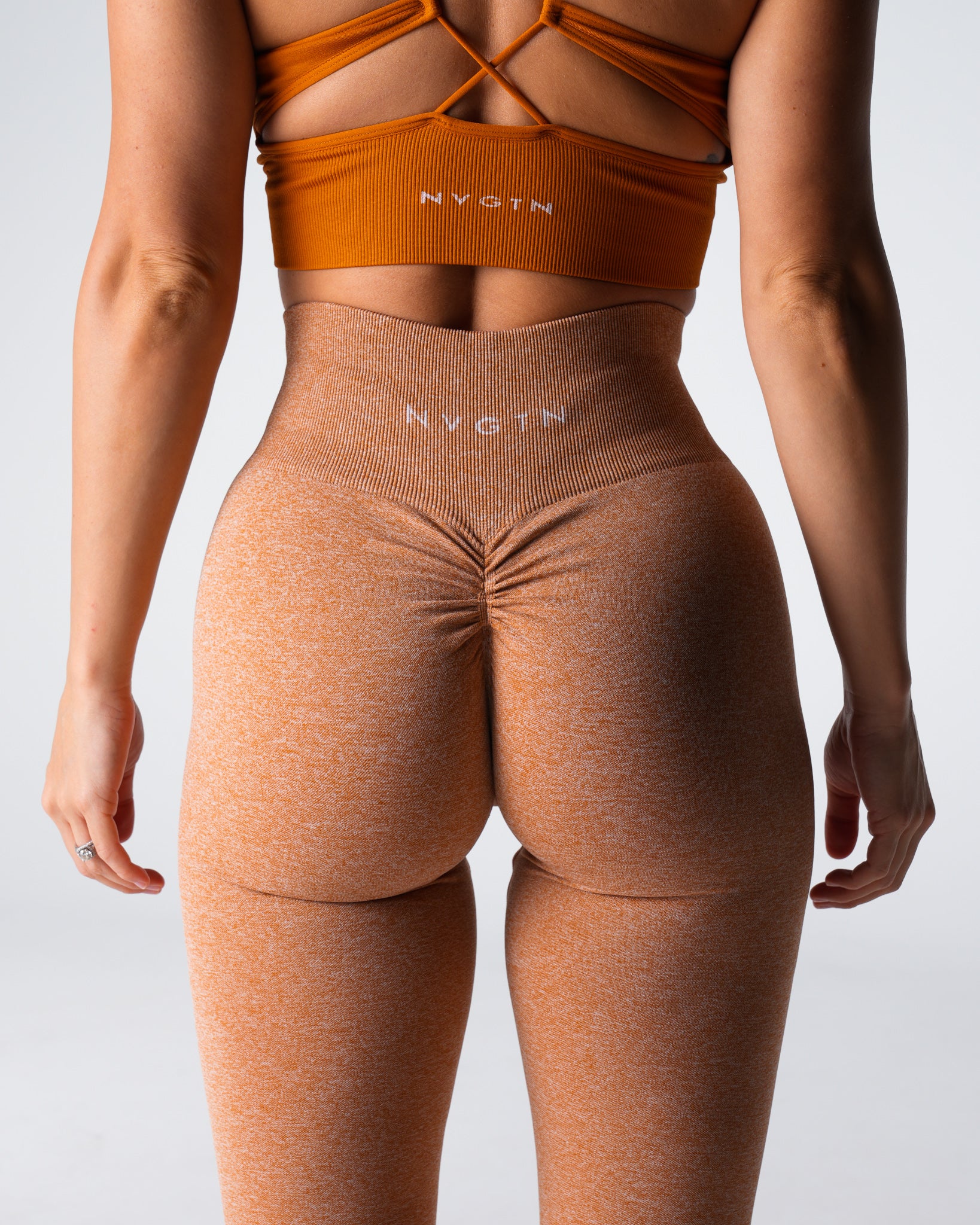 Terracotta Scrunch Seamless Leggings - Image 2