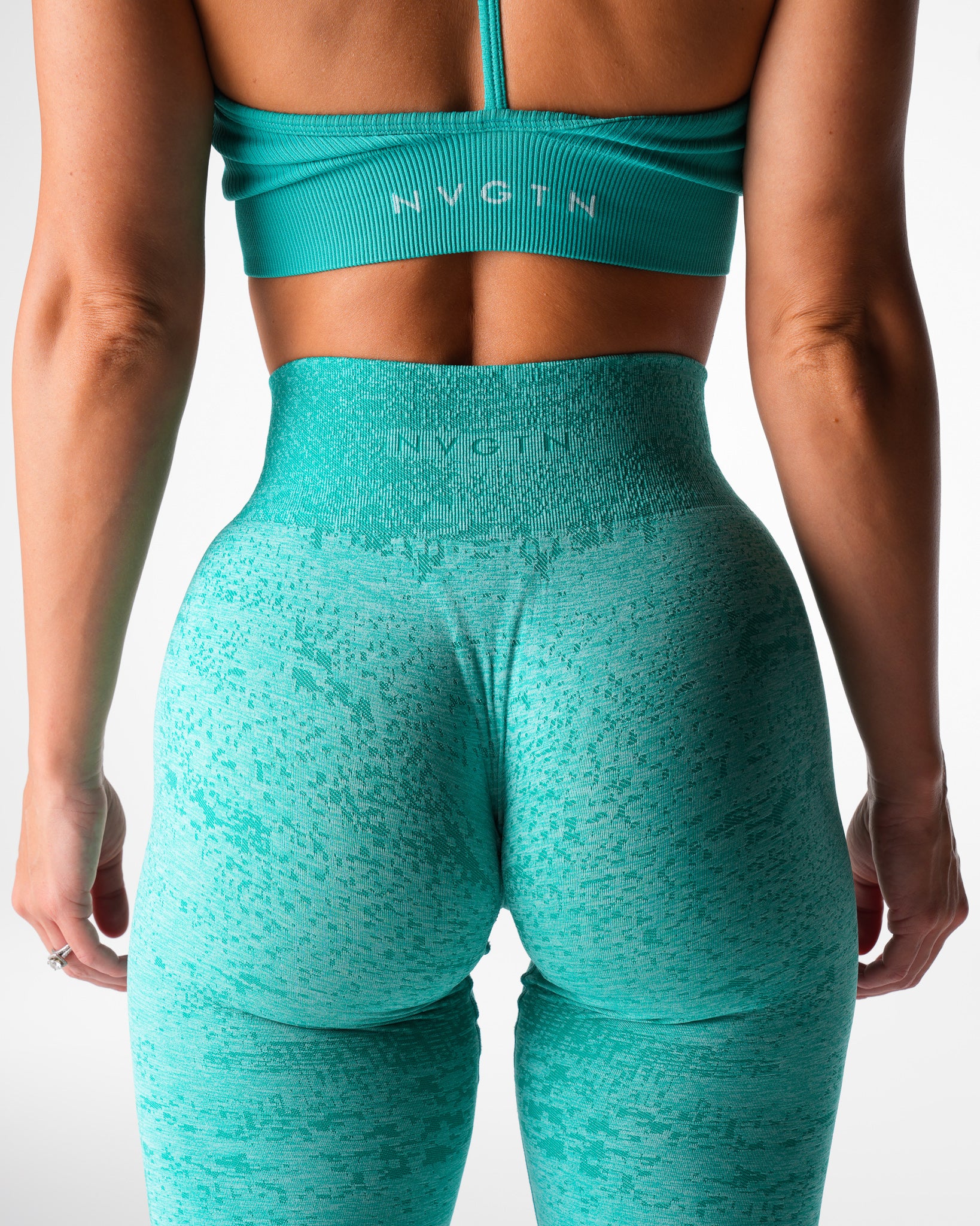 Turquoise Digital Seamless Leggings - Image 2