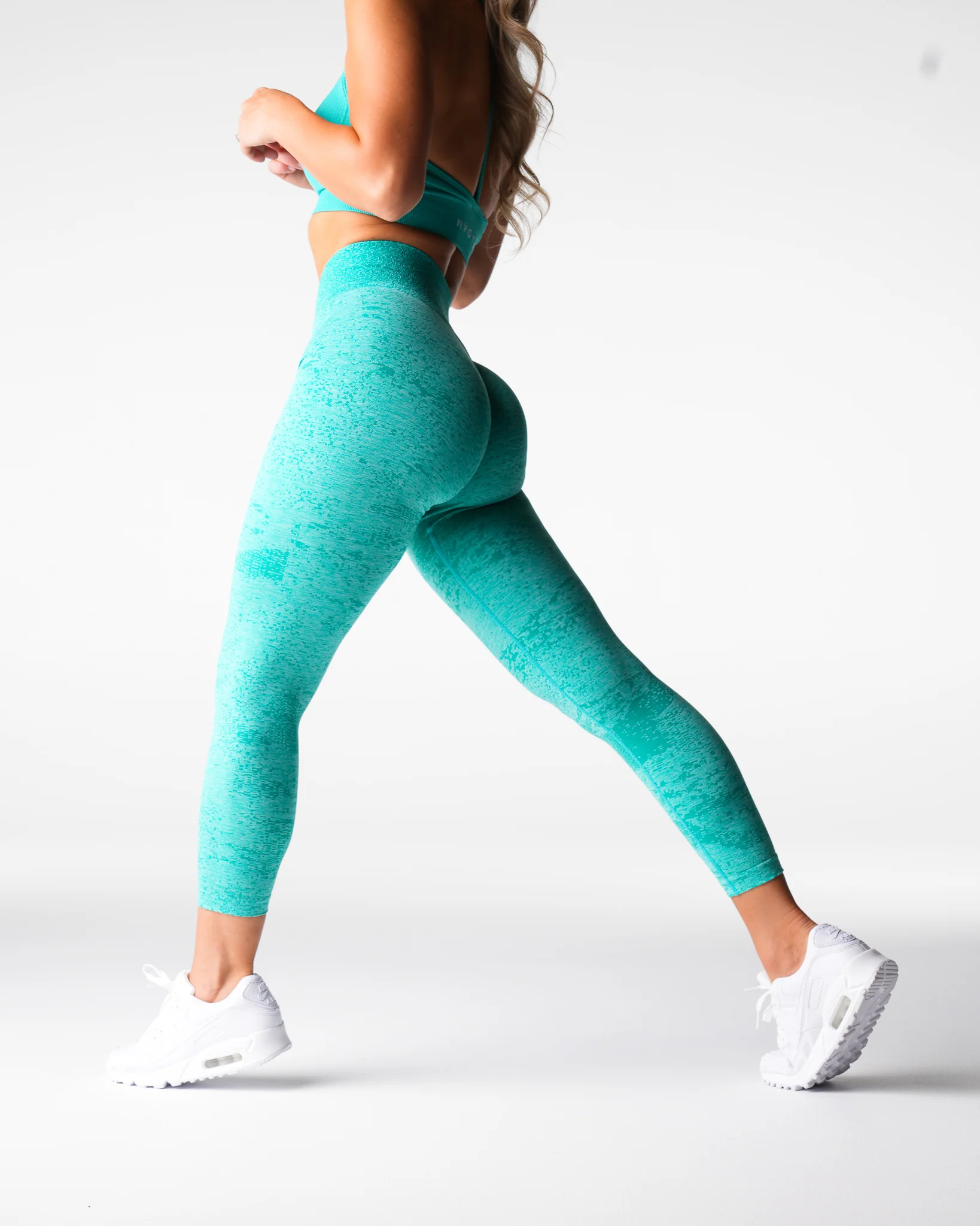 Turquoise Digital Seamless Leggings - Image 3
