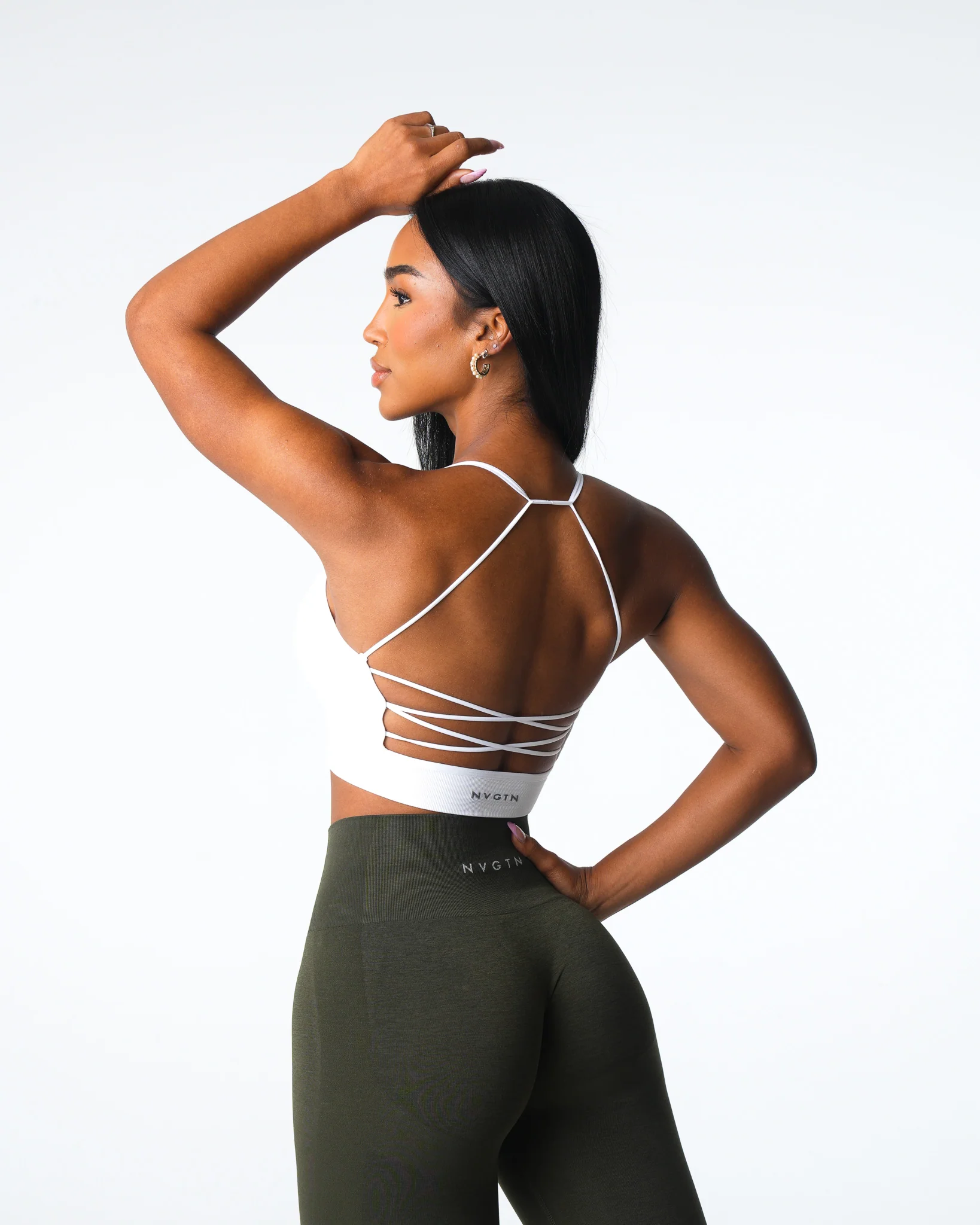 White Cascade Seamless Bra - Image 4