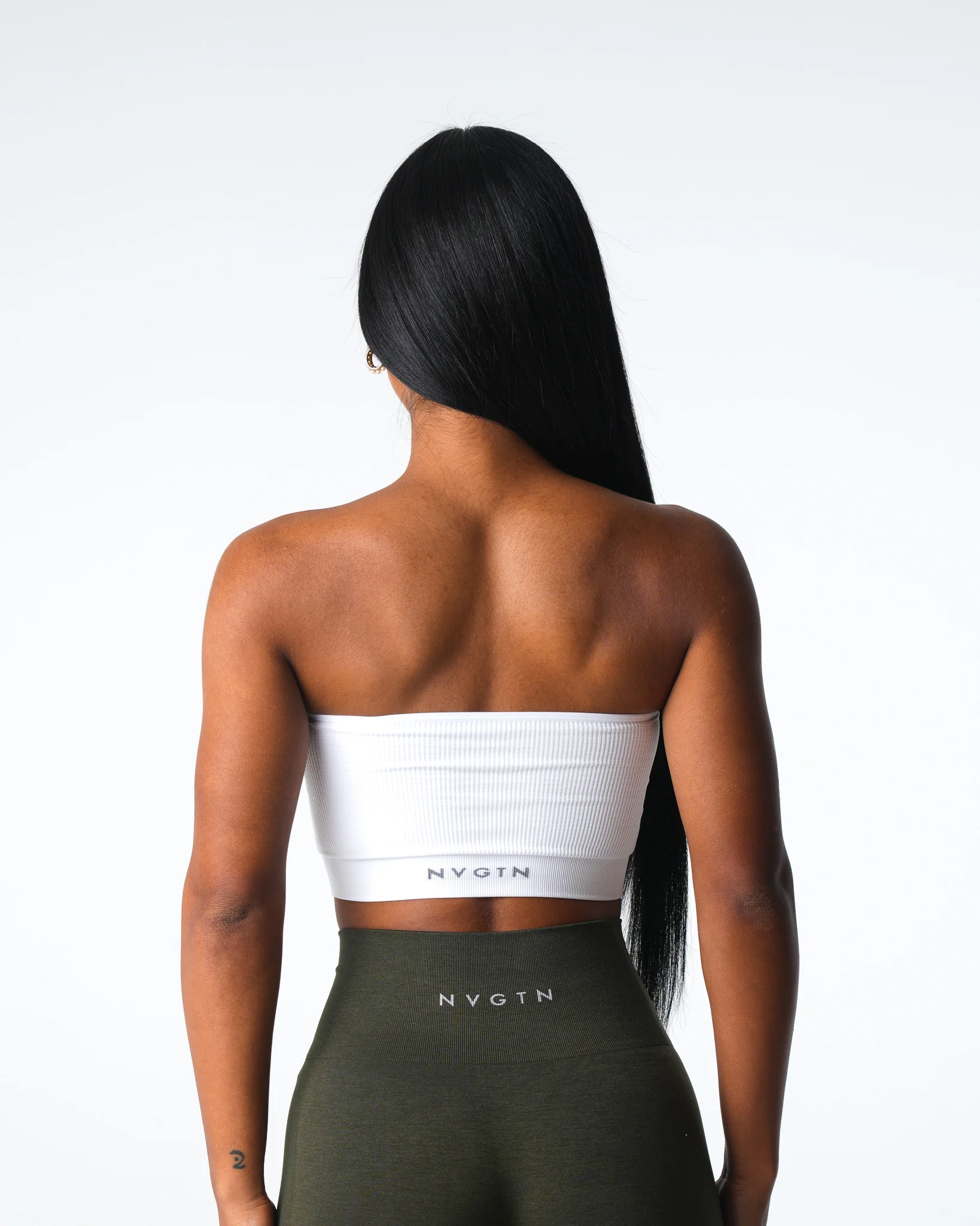 White Conquer Ribbed Seamless Bra - Image 2