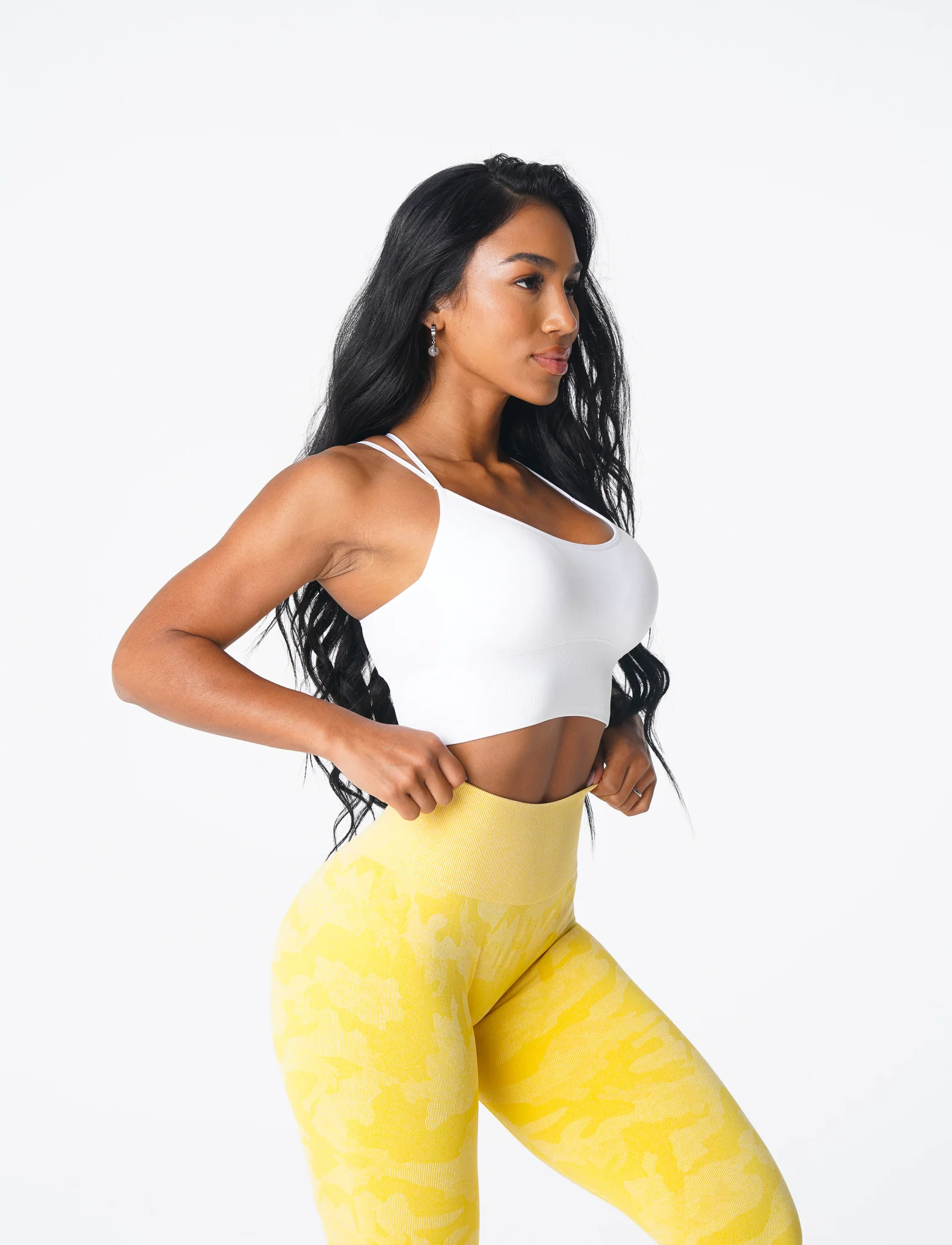 White Flourish Seamless Bra - Image 2