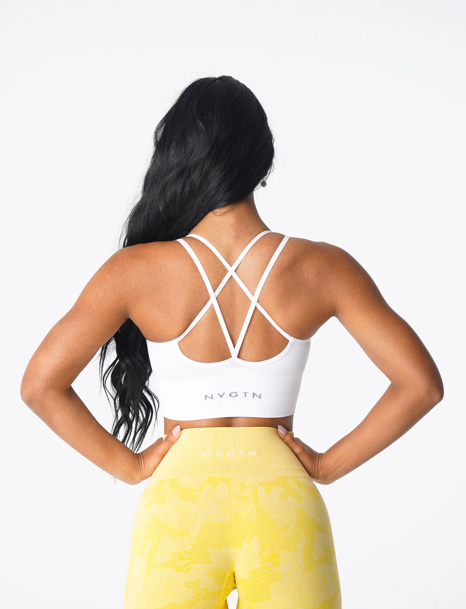 White Flourish Seamless Bra - Image 4