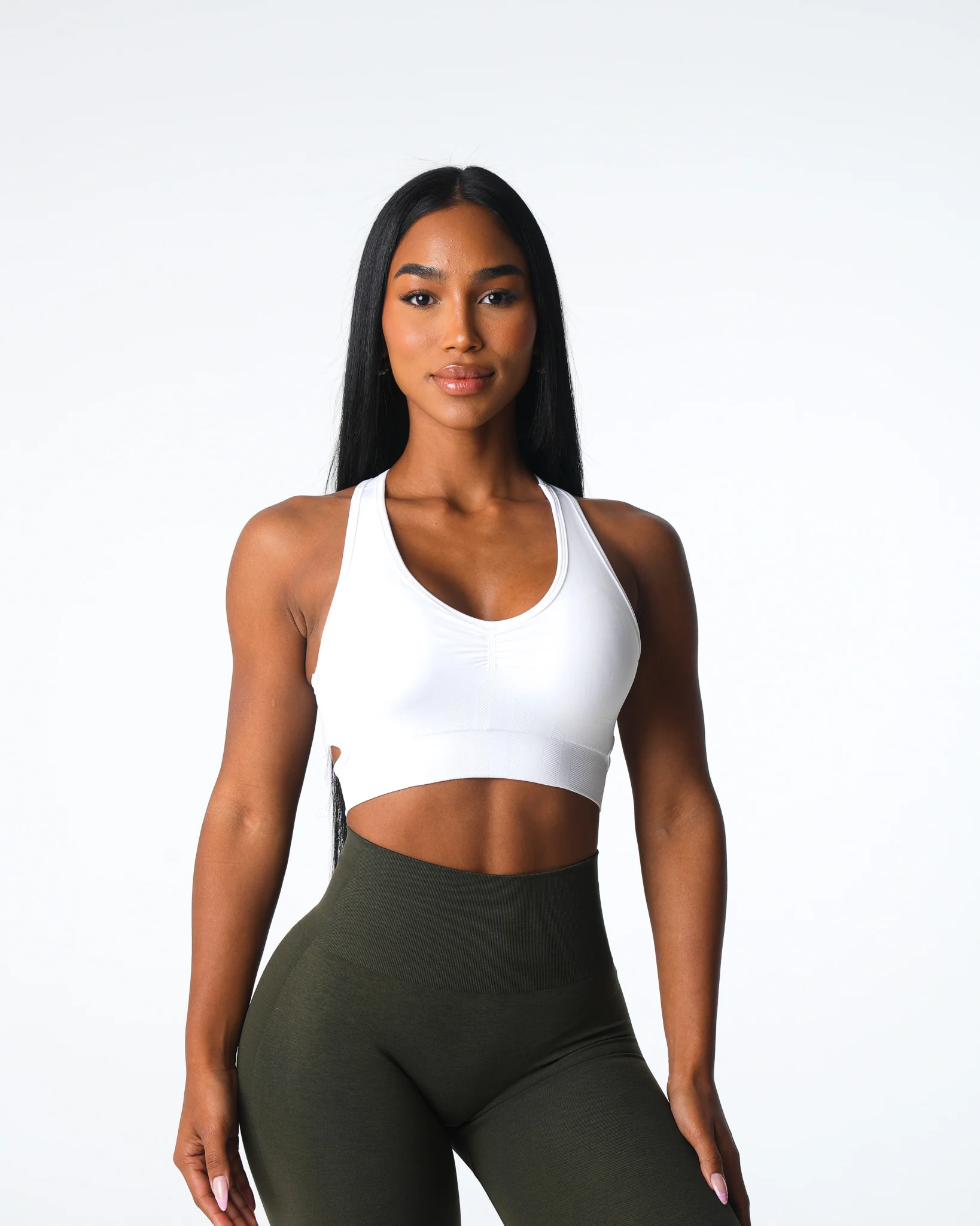 White Rise Seamless Bra - Image 2