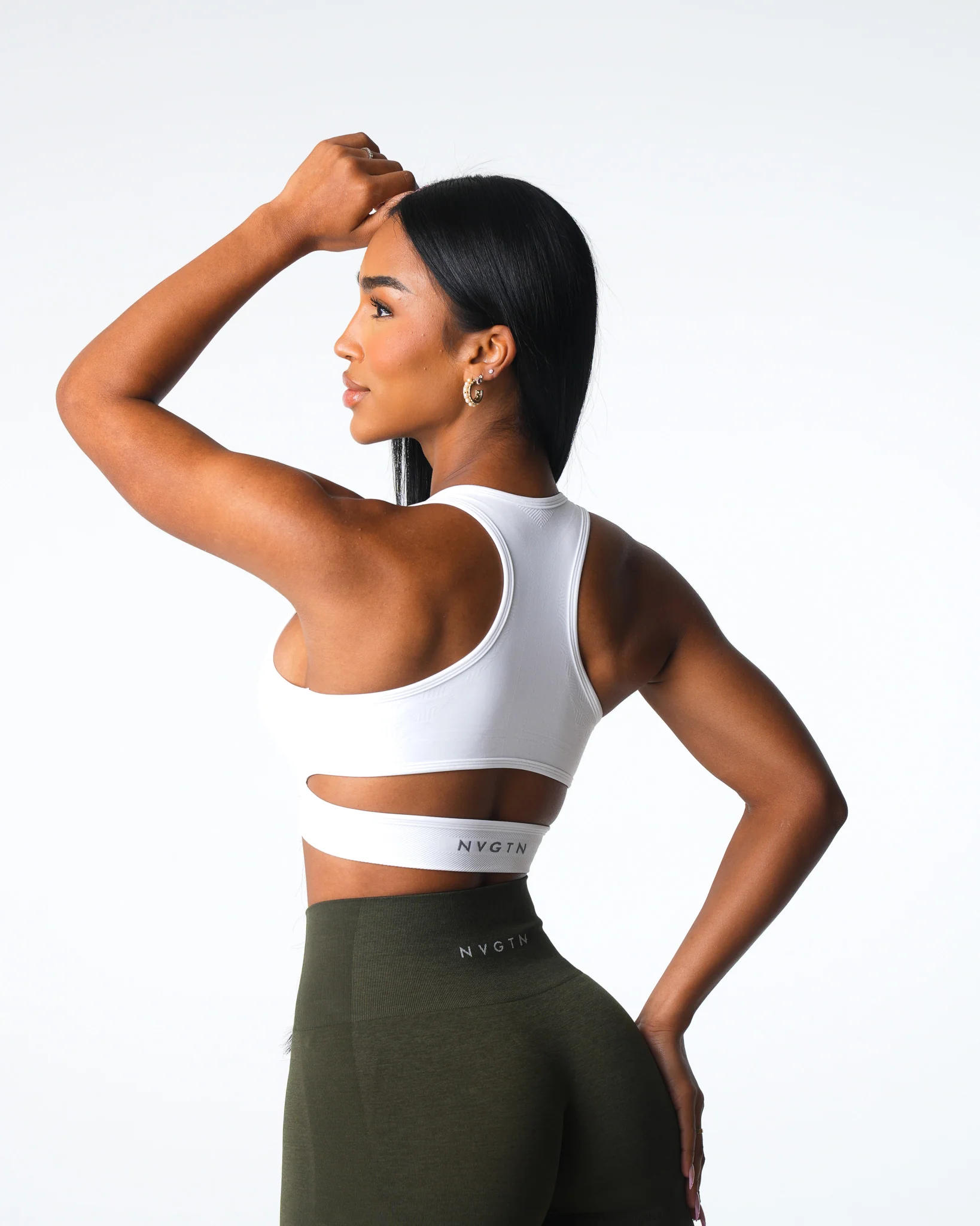 White Rise Seamless Bra - Image 4