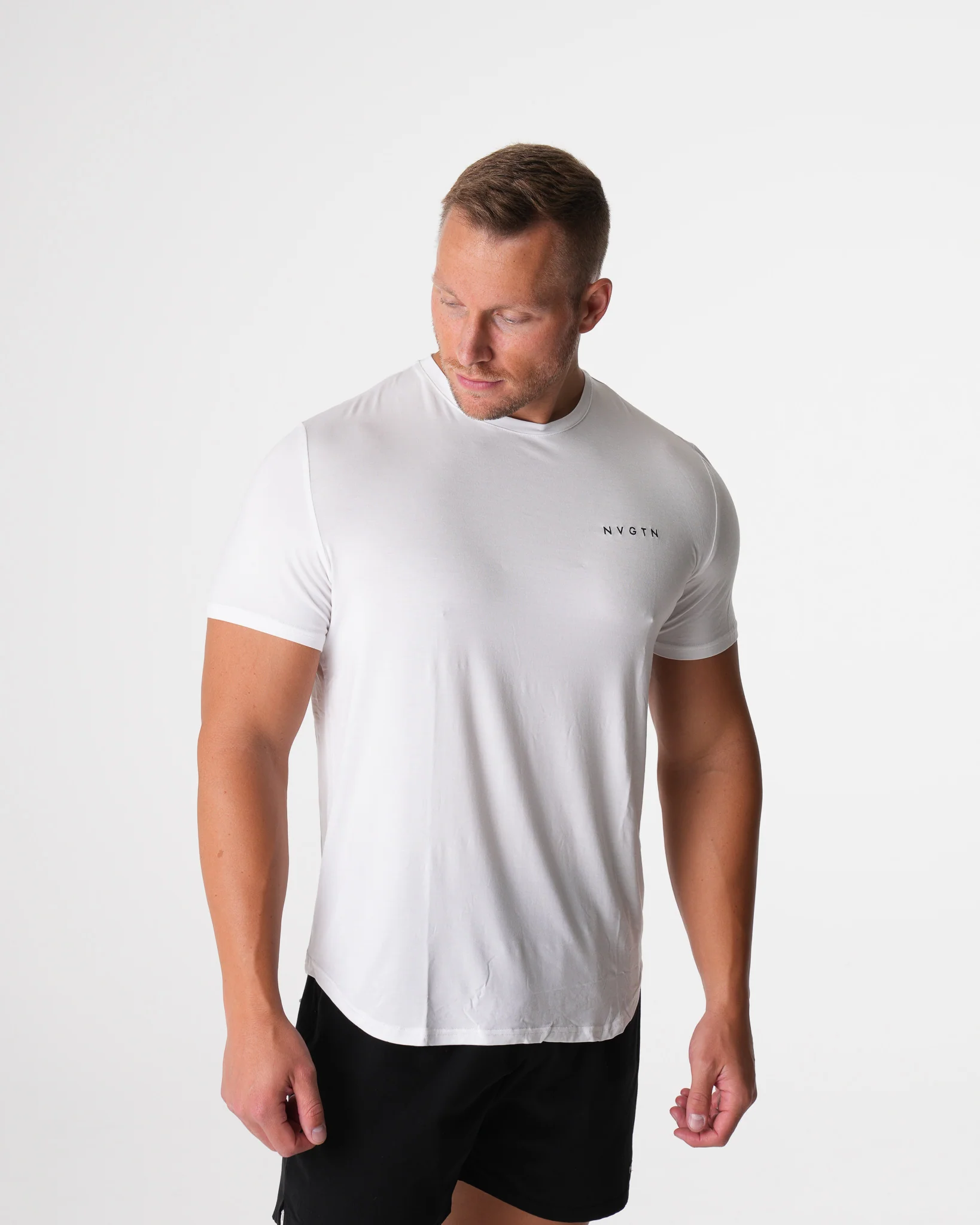 White Tech Fitted Tee - Image 3