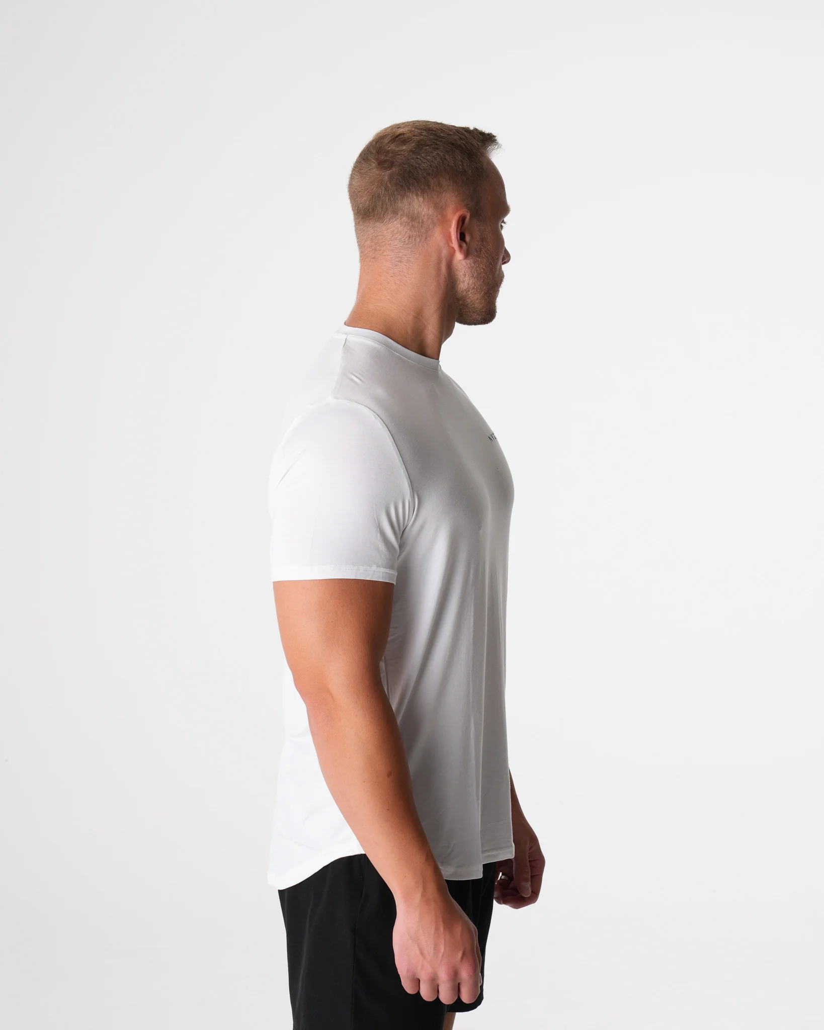 White Tech Fitted Tee - Image 4